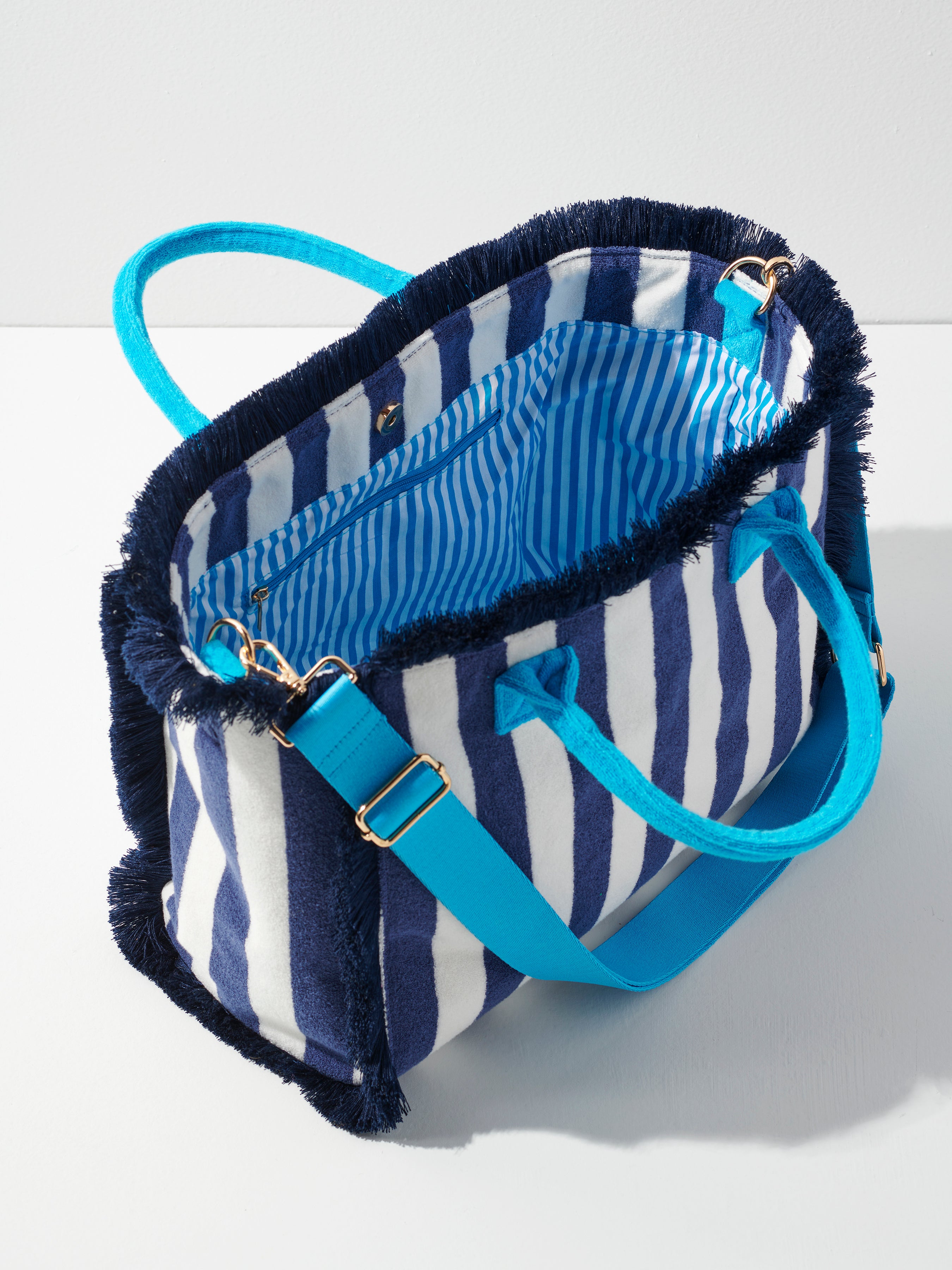 Shiraleah Cabana Stripe Tote NAVY