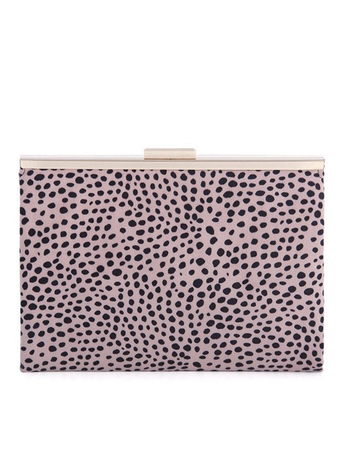 Harding Frame Clutch, Pink, 