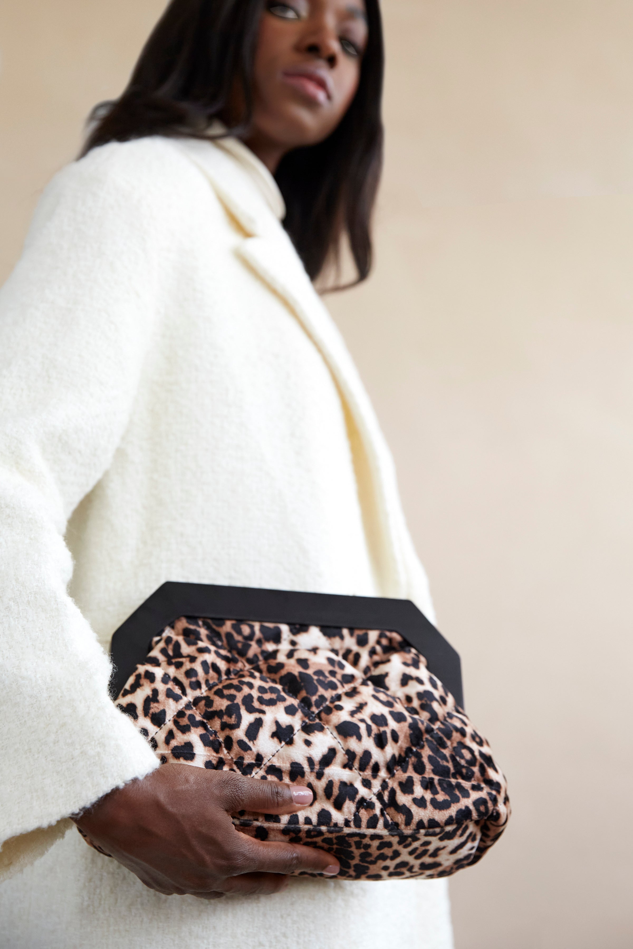 Shiraleah Bailey Quilted Leopard Clutch, Multi - FINAL SALE ONLY