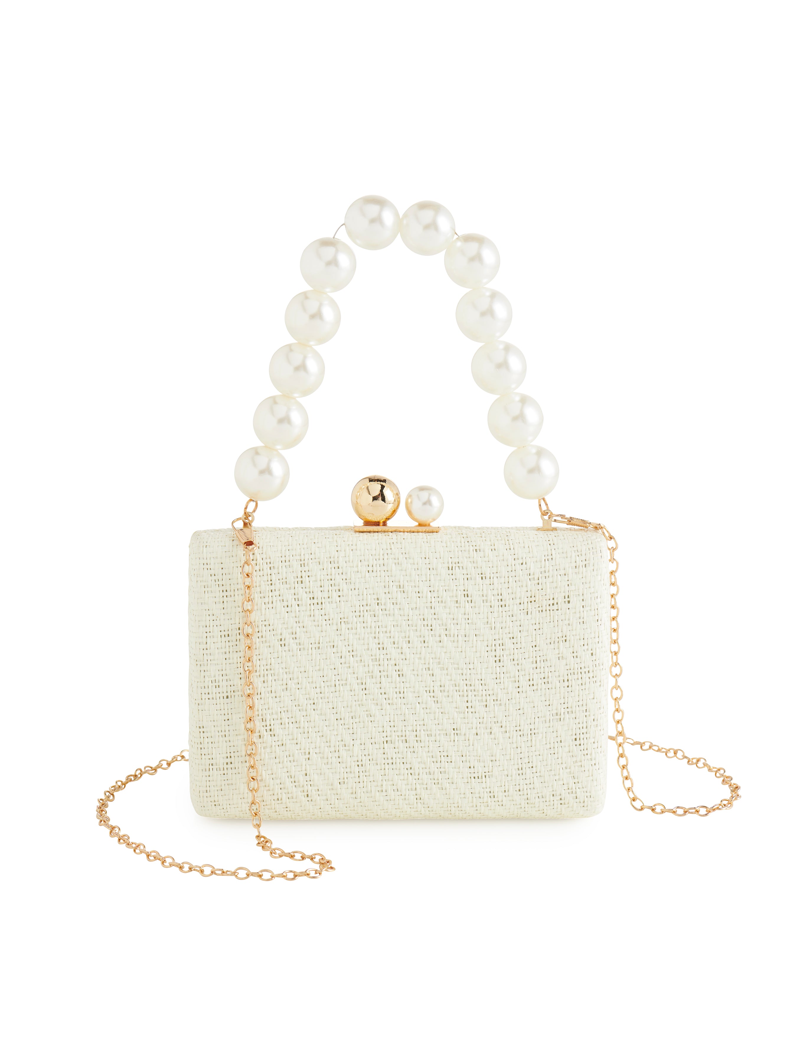 Shiraleah Dita Top Handle Minaudiere, Ivory