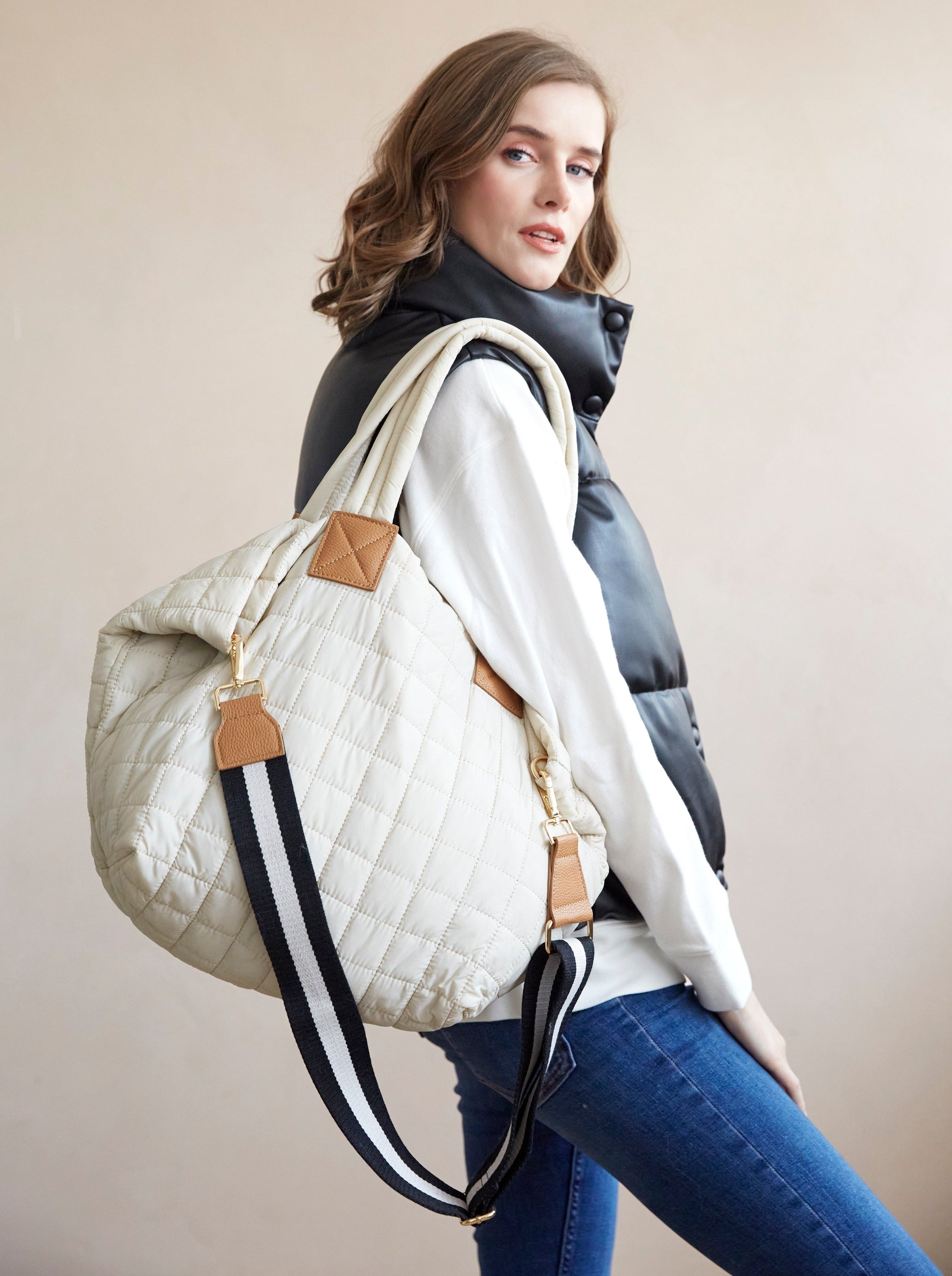 Shiraleah Ezra Tote IVORY