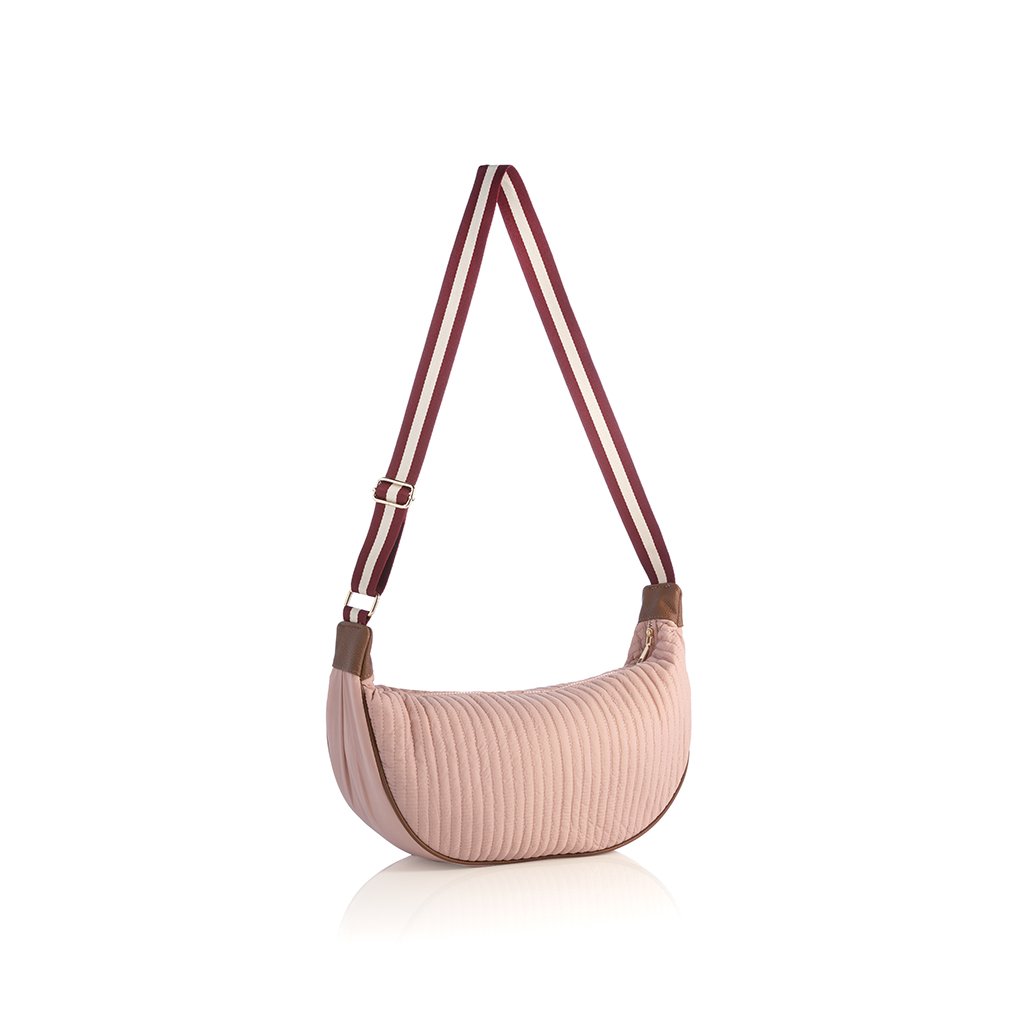 Shiraleah Ezra Quilted Nylon Large Cross-Body, Blush