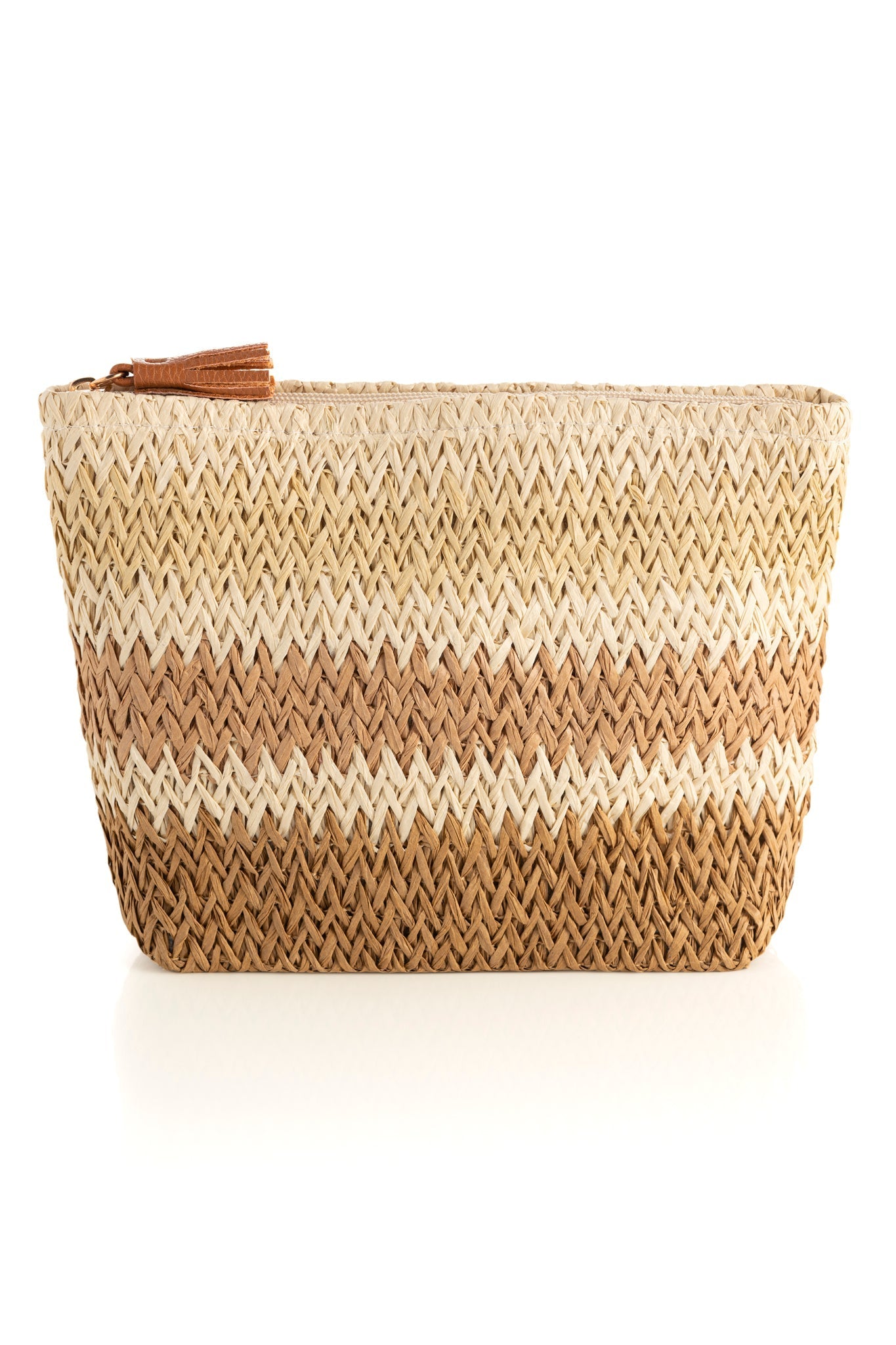 Shiraleah Formentera Zip Pouch, Natural - FINAL SALE ONLY