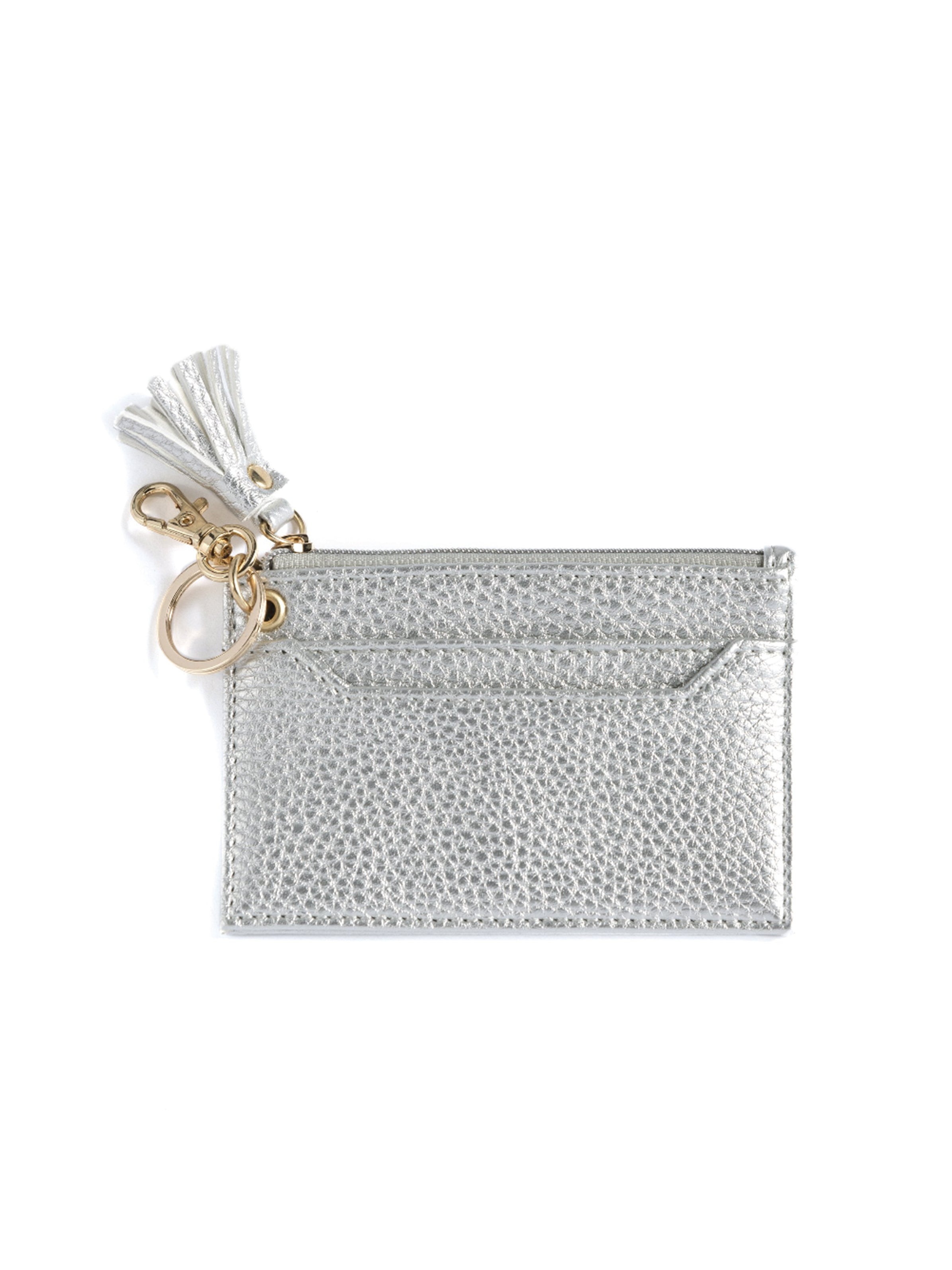 Shiraleah Gigi Card Case With Key Chain, Silver