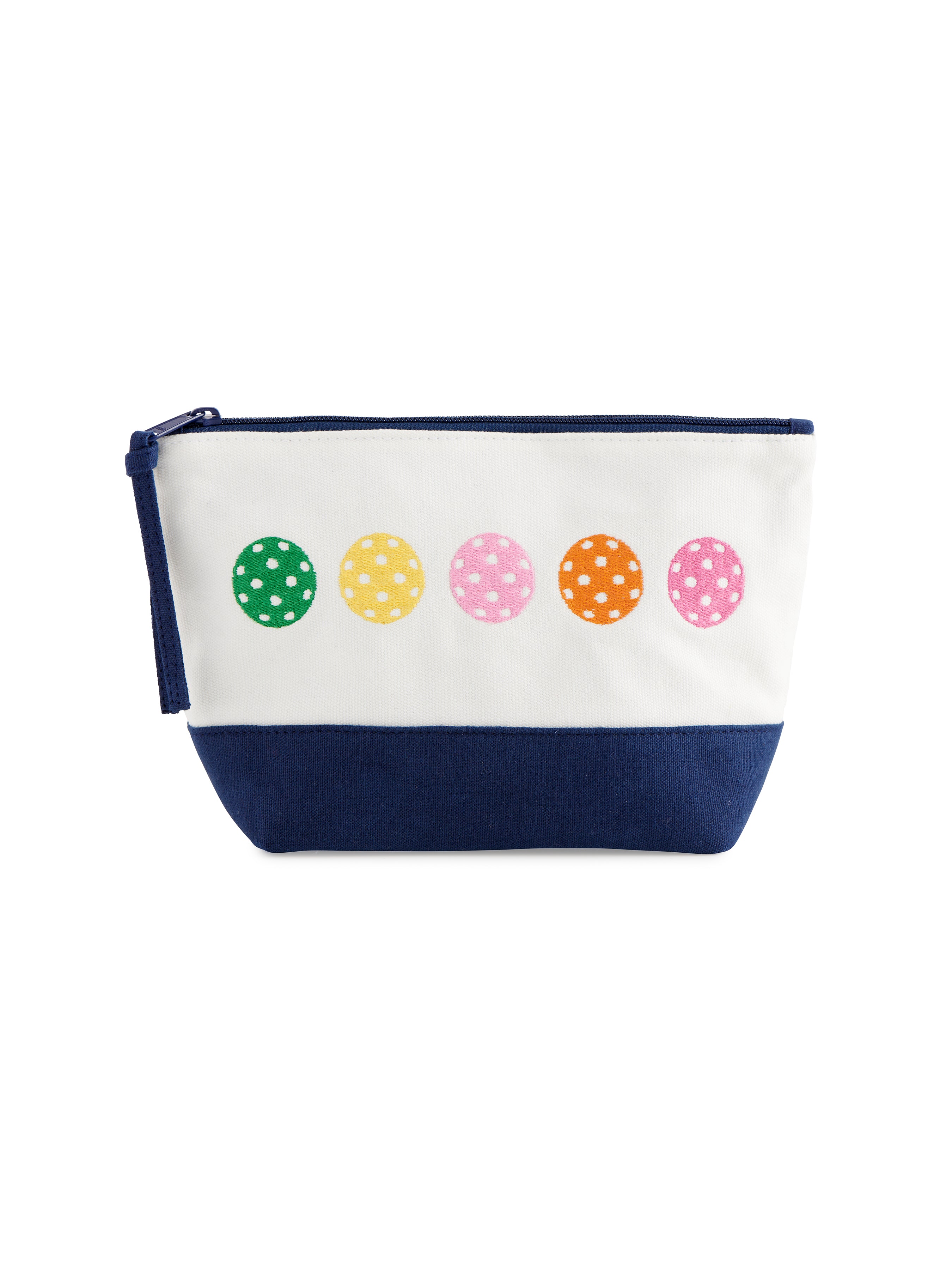 Shiraleah Pickleballs Zip Pouch, Ivory