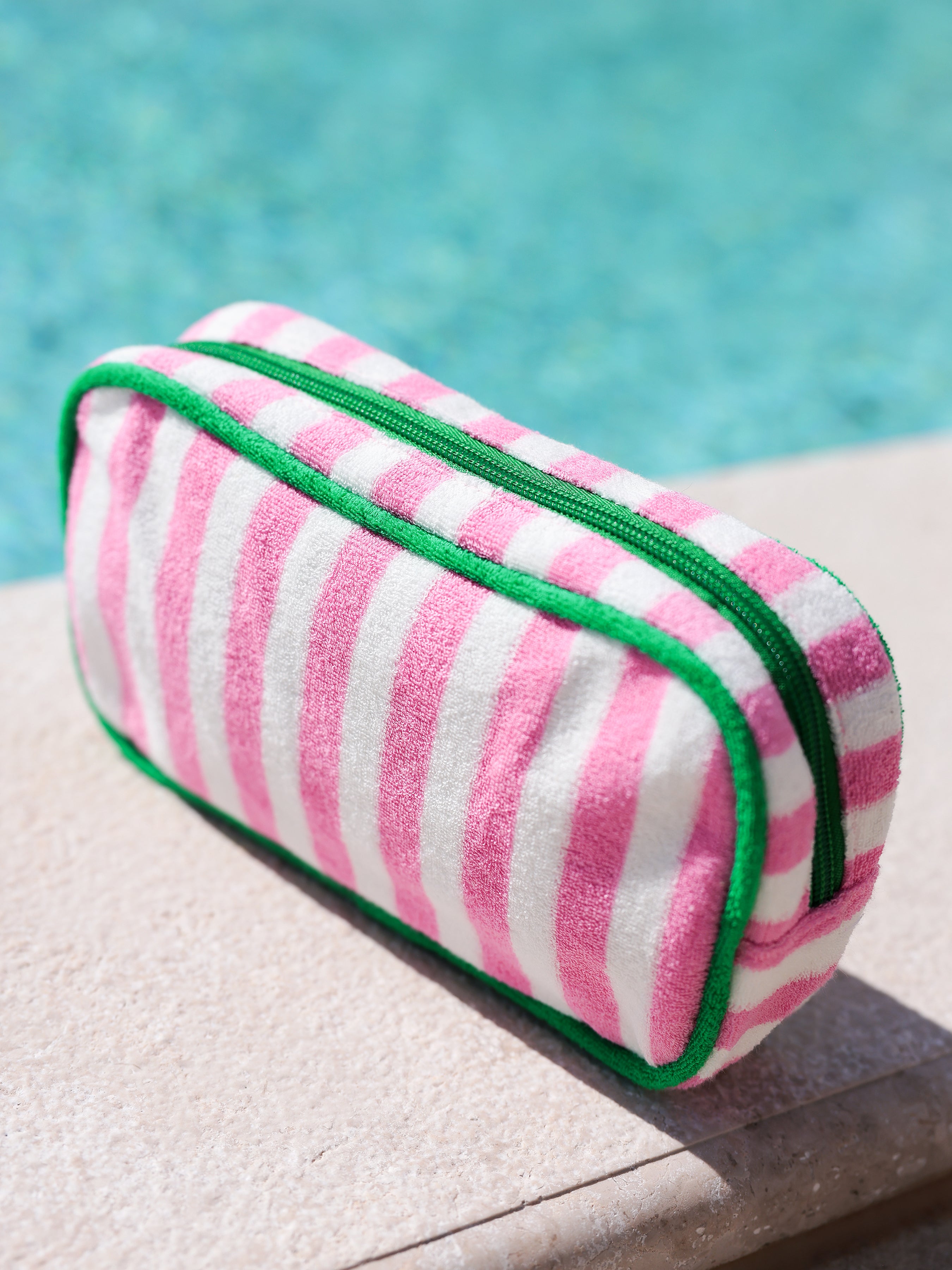 Shiraleah Cabana Stripe Small Zip Pouch PINK