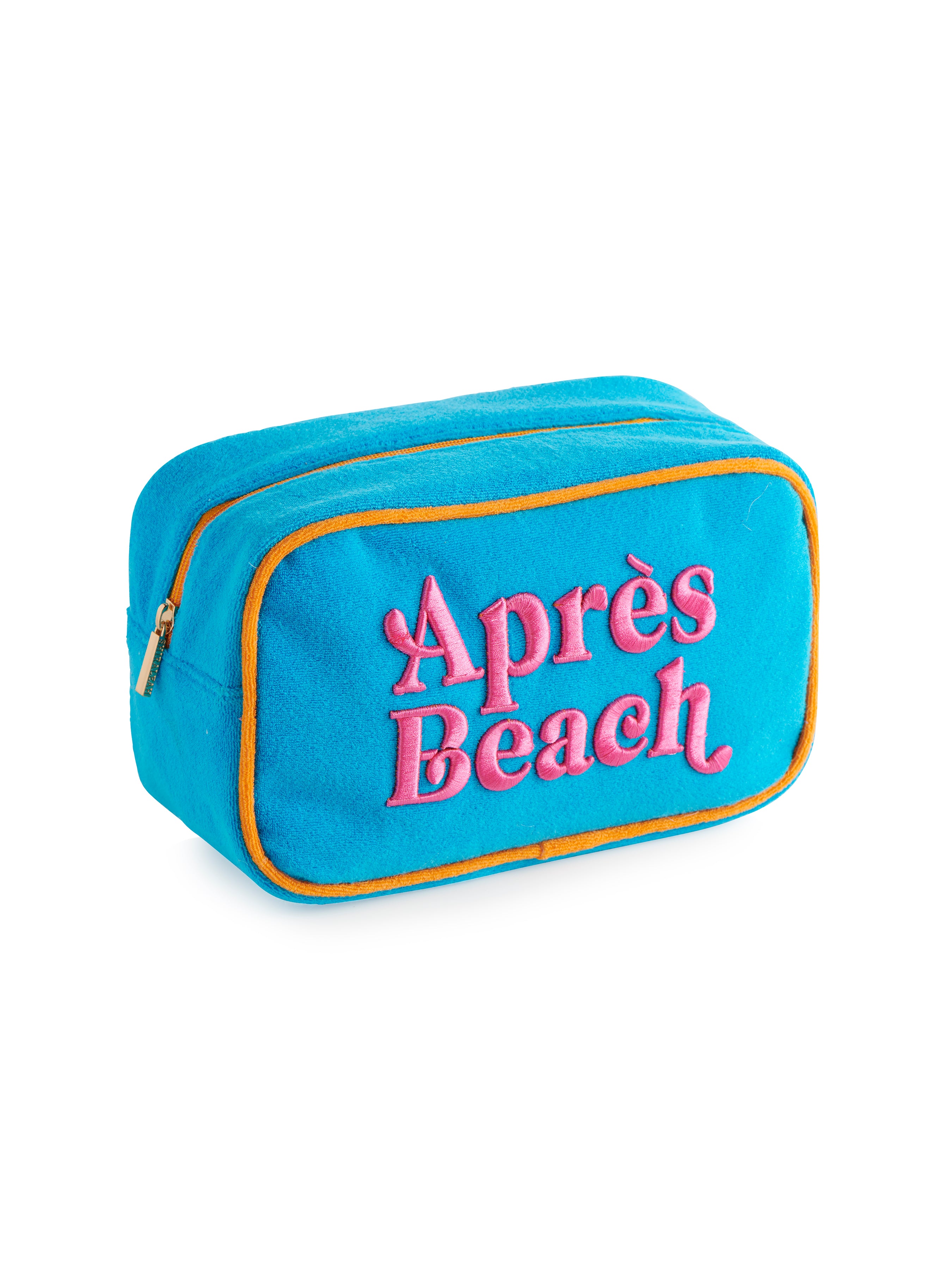 Shiraleah Cabana "Après Beach" Medium Zip Pouch, Aqua