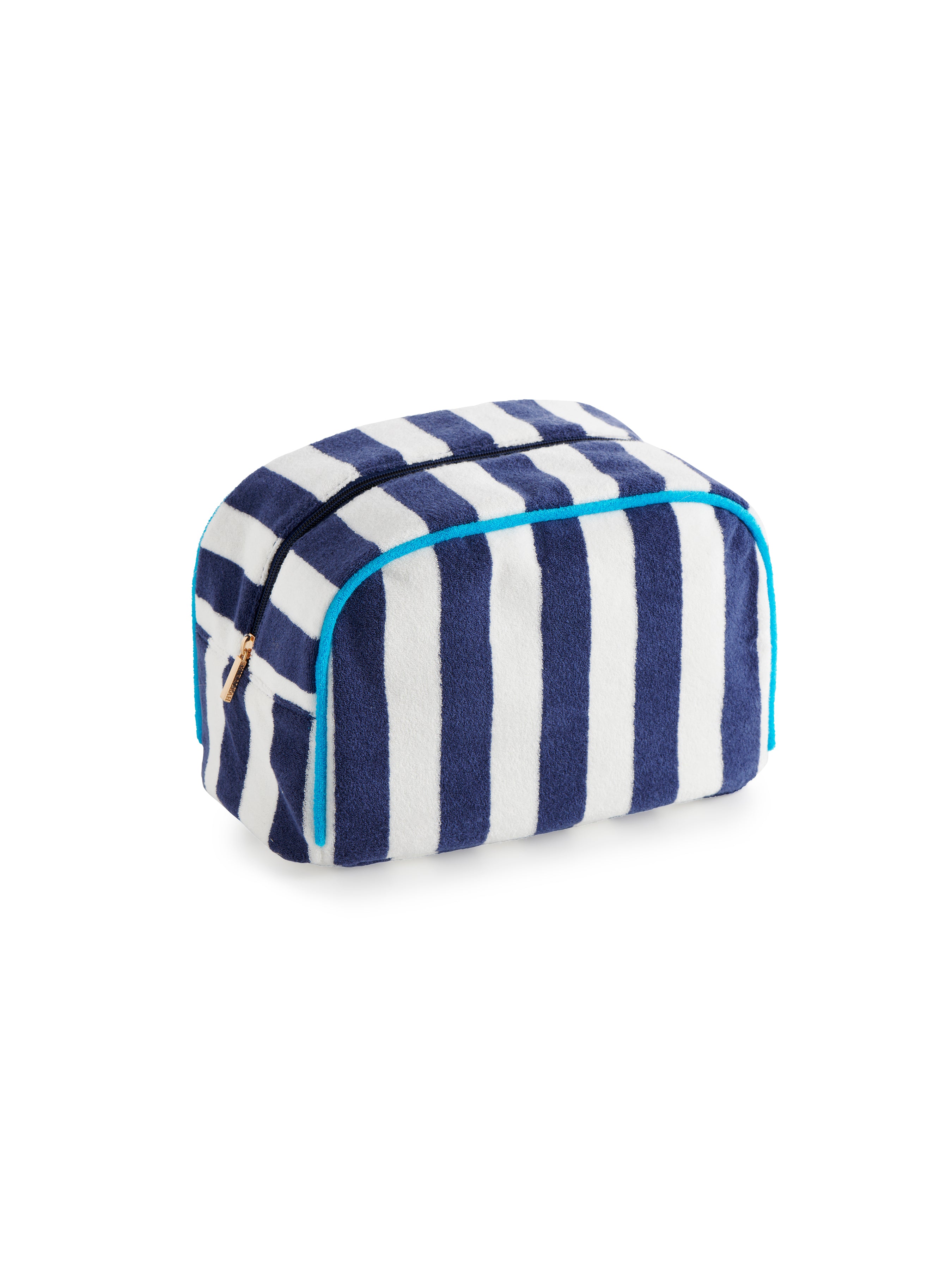 Shiraleah Cabana Large Stripe Zip Pouch NAVY