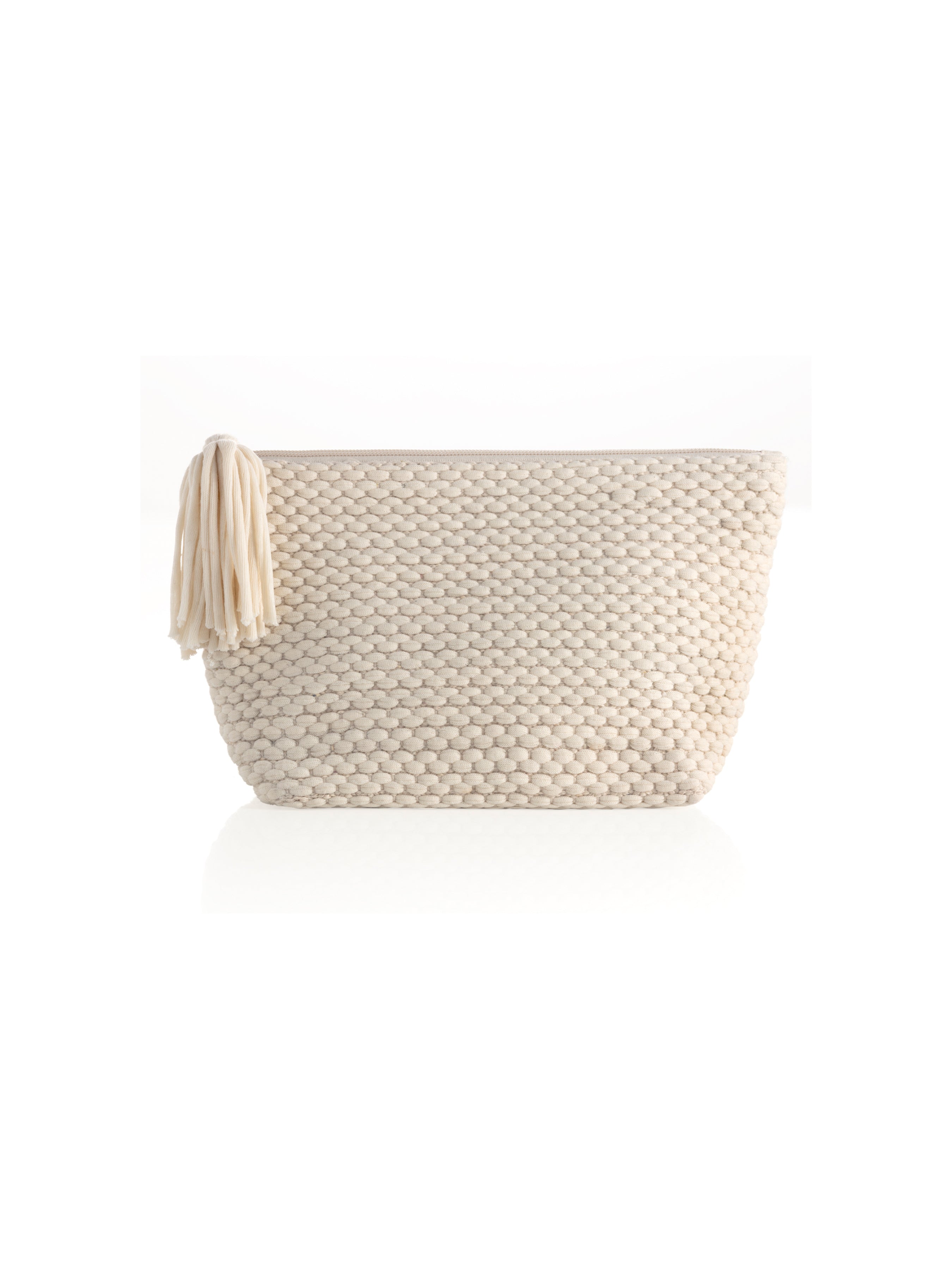 Shiraleah Mavis Zip Pouch, Ivory