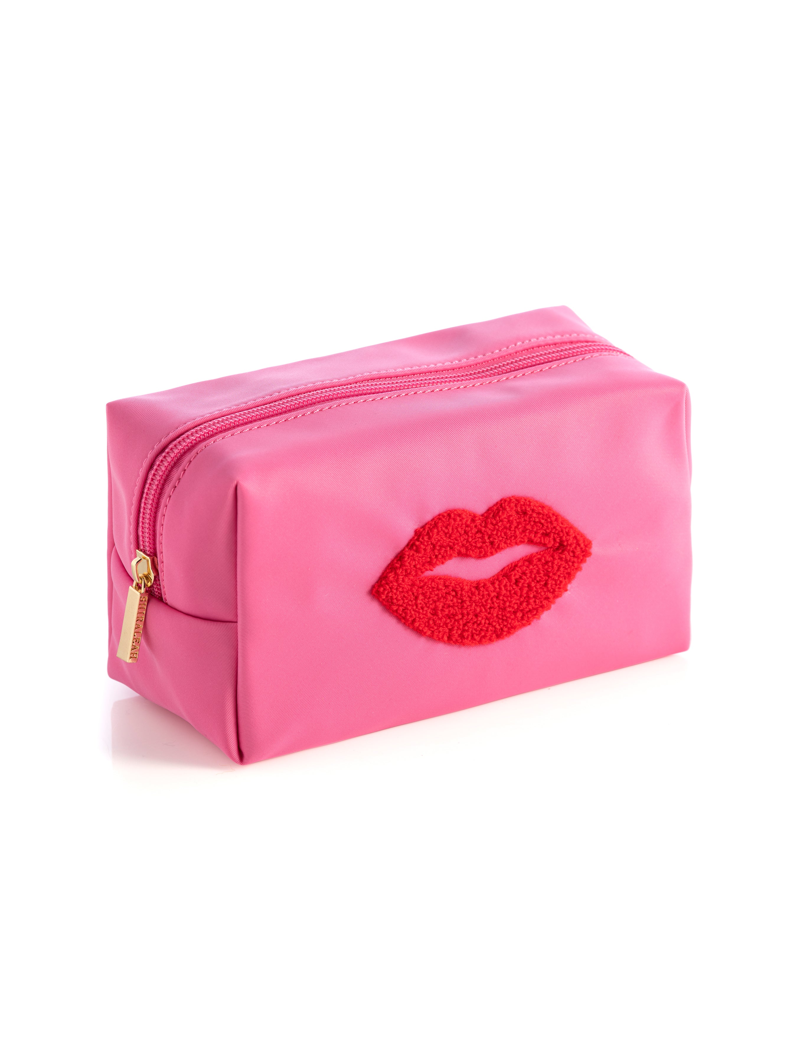 Shiraleah Cara Lips Cosmetic Pouch, Pink