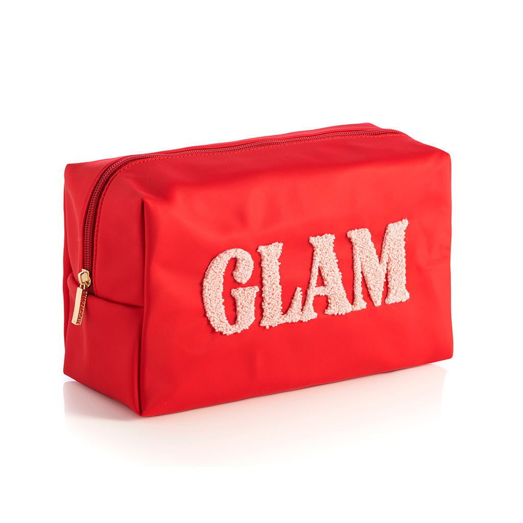 Shiraleah Cara "Glam" Cosmetic Pouch, Red