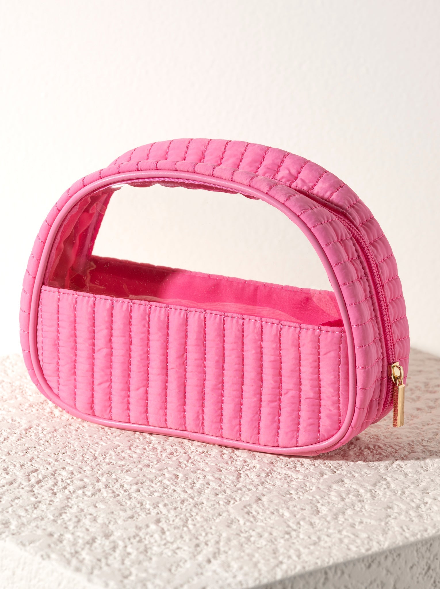 Shiraleah Ezra Half-Moon Cosmetic Pouch,  Pink