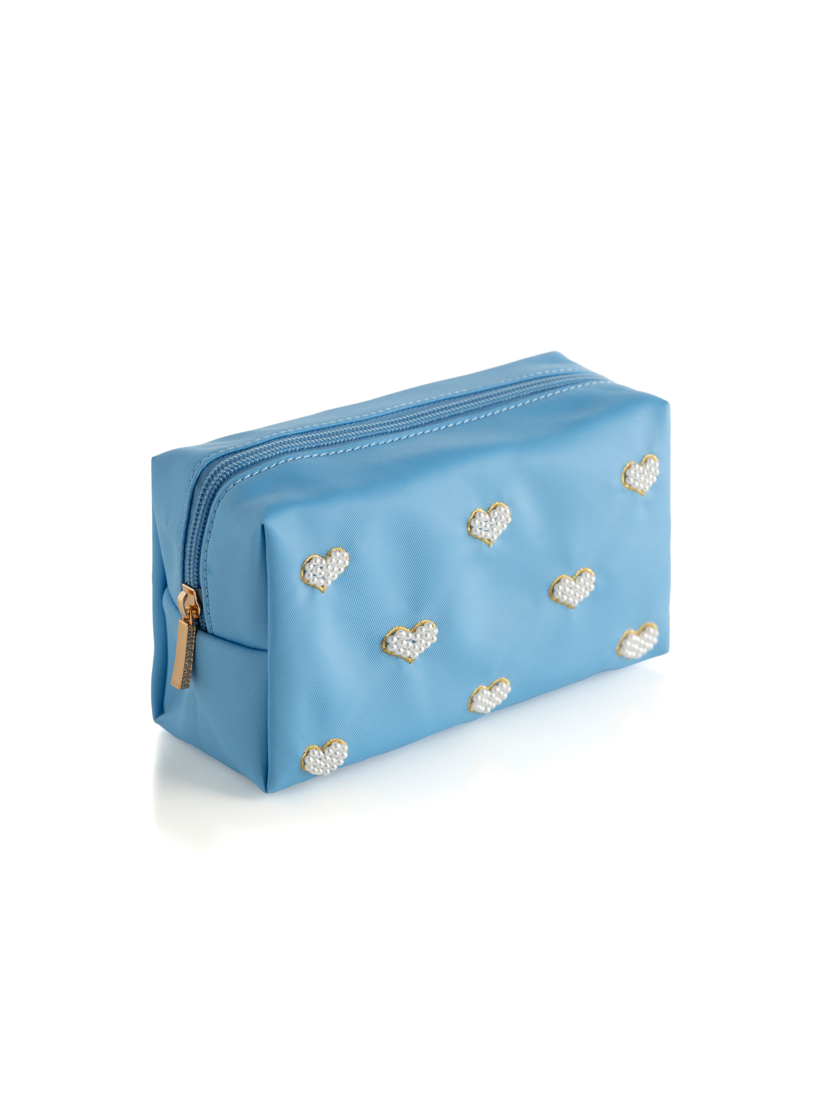 Shiraleah Hearts Zip Pouch, Blue