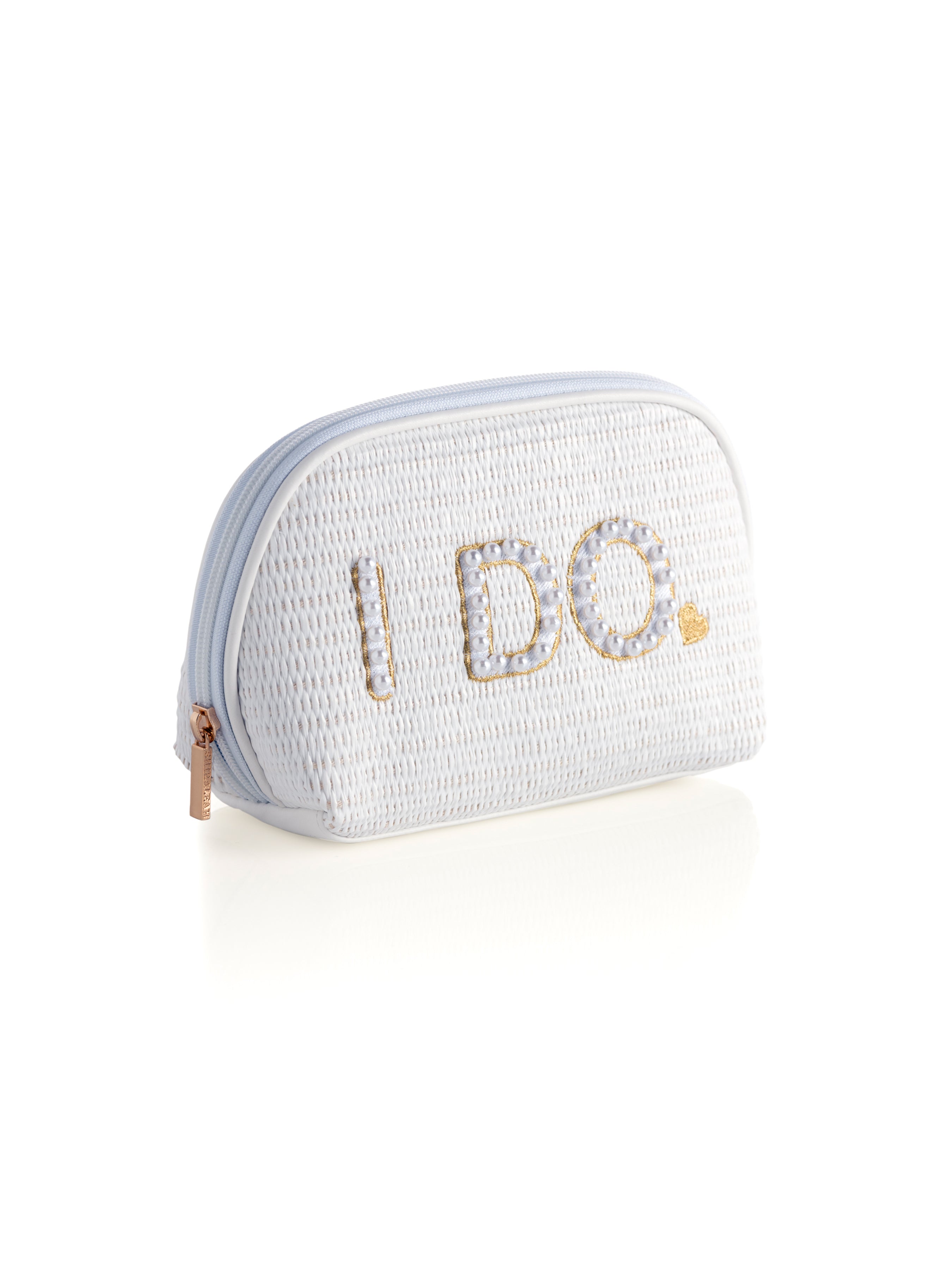 Shiraleah "I Do" Zip Pouch, White