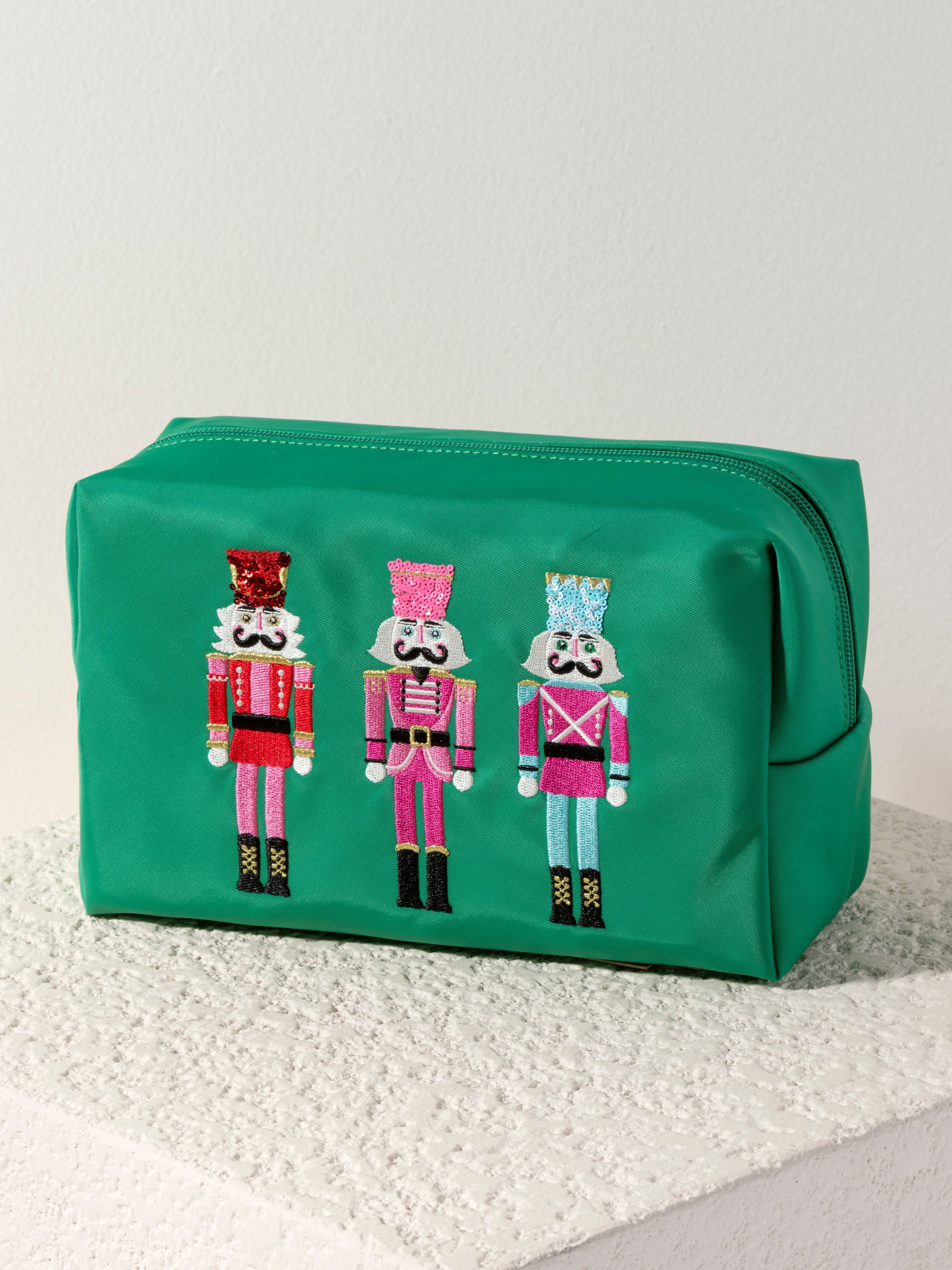 Shiraleah Cara Nutcracker Zip Pouch, Green