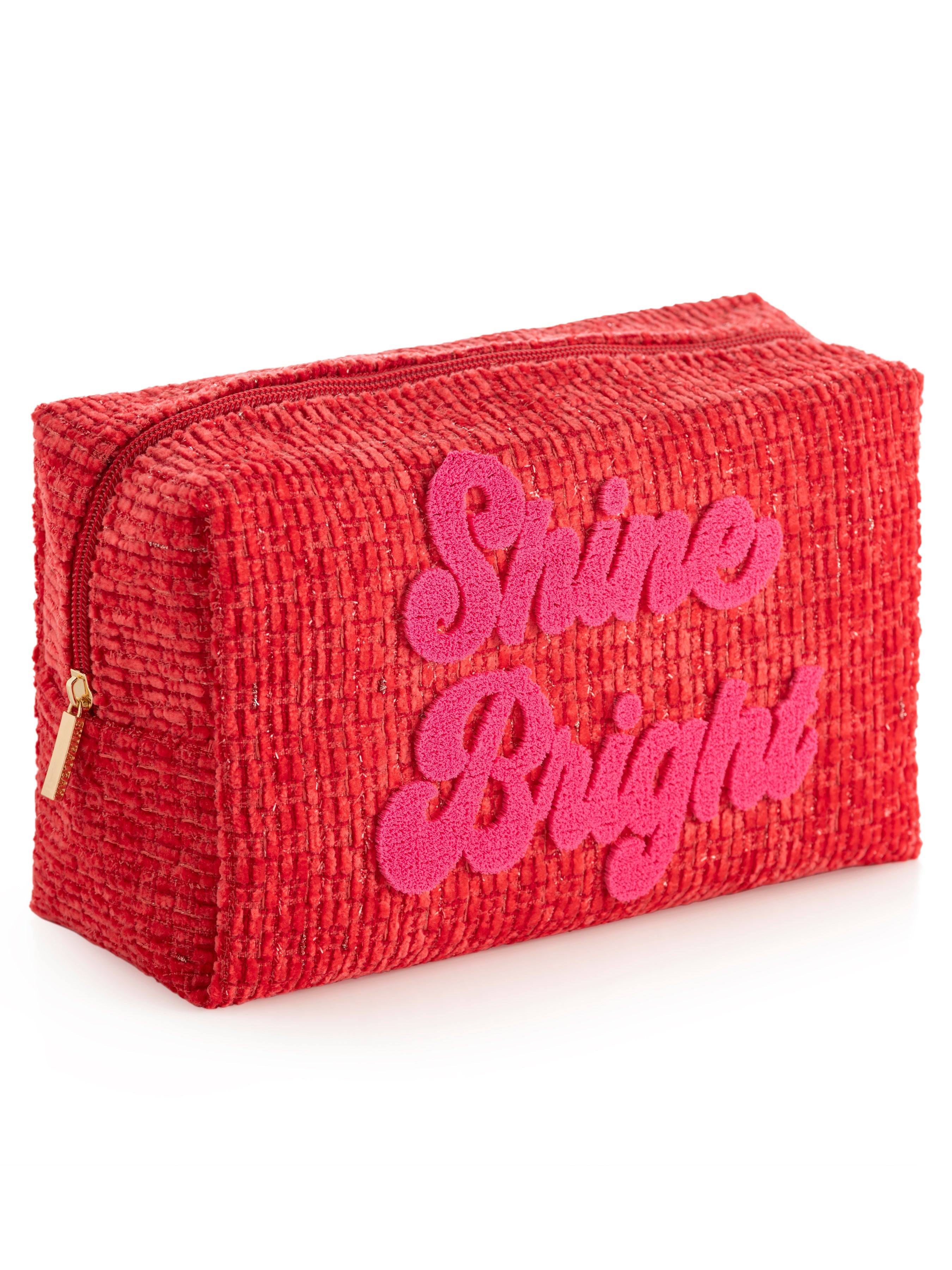 Shiraleah "Shine Bright" Zip Pouch, Red