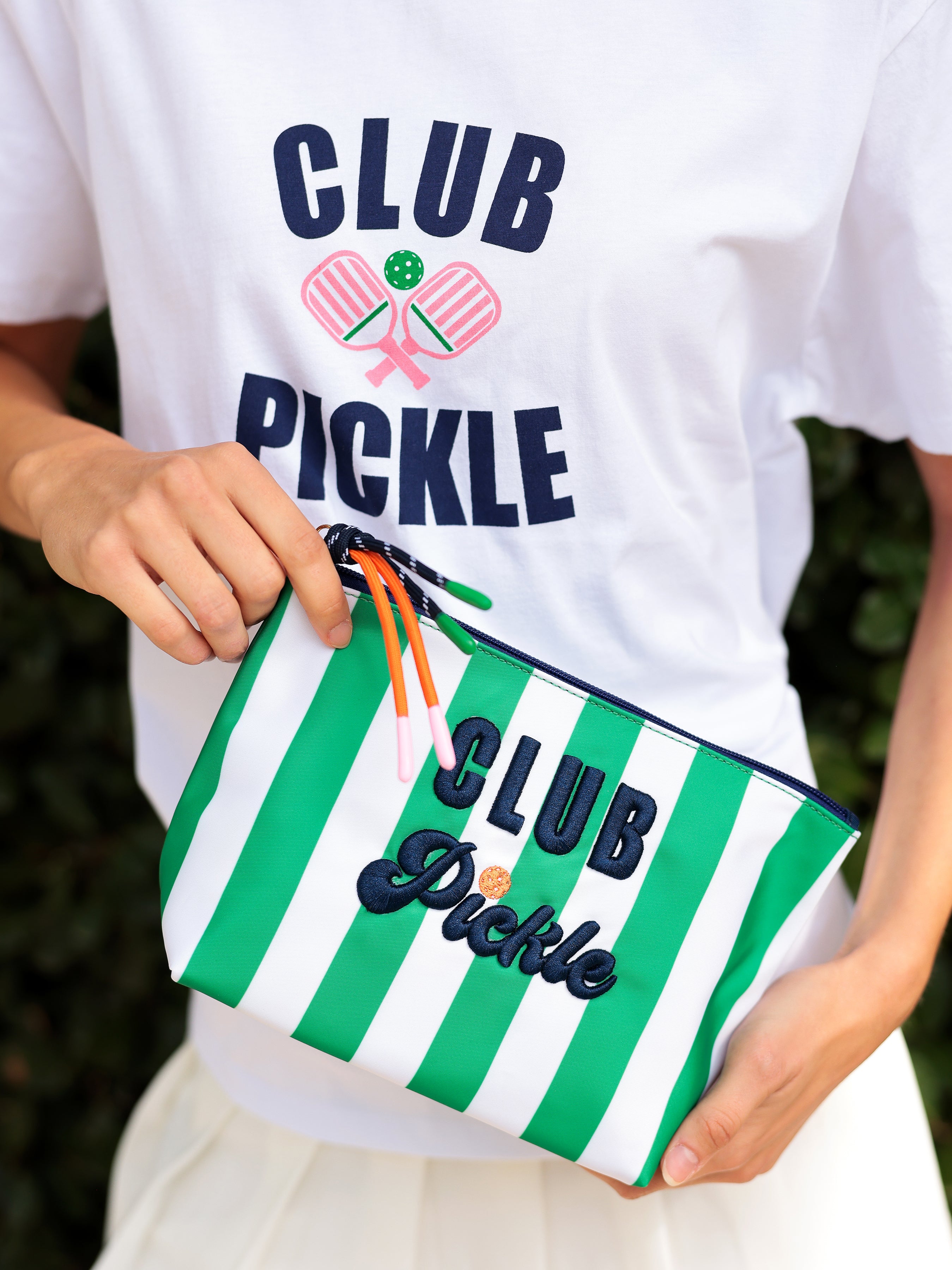 Shiraleah "Club Pickle" Large Zip Pouch, Multi