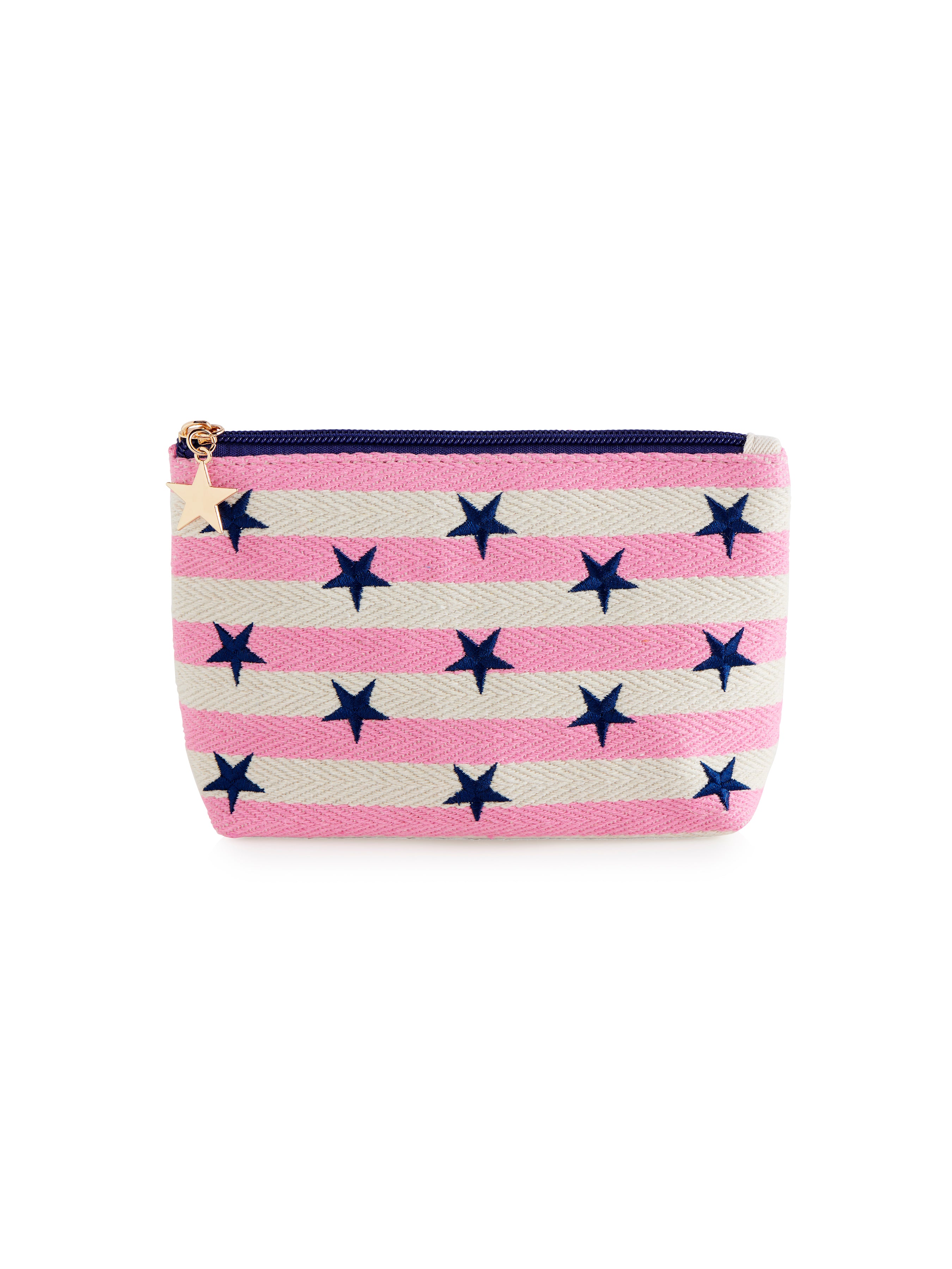 Shiraleah Morgan Stars Small Zip Pouch, Pink