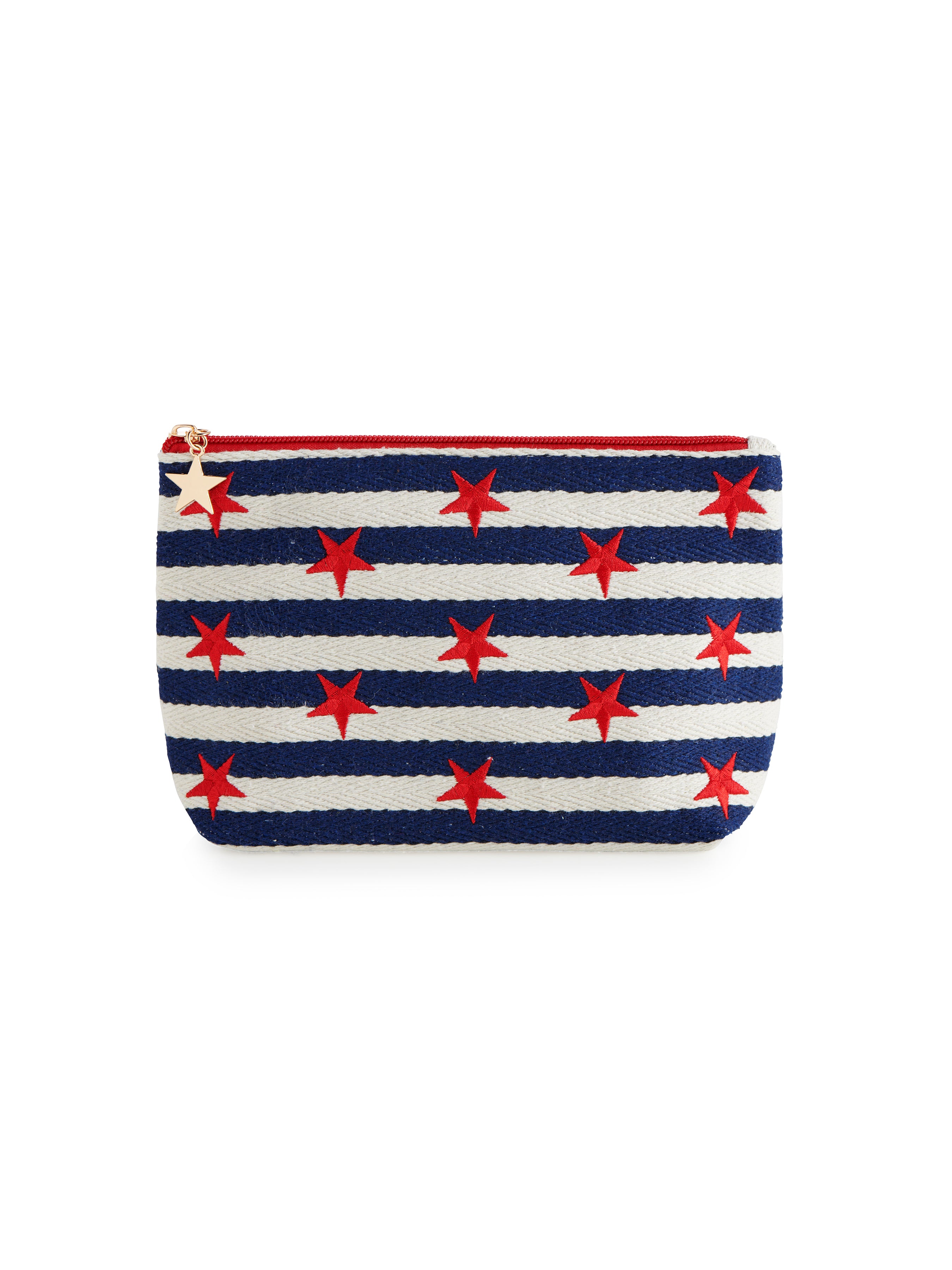 Shiraleah Morgan Stars Large Zip Pouch, Navy