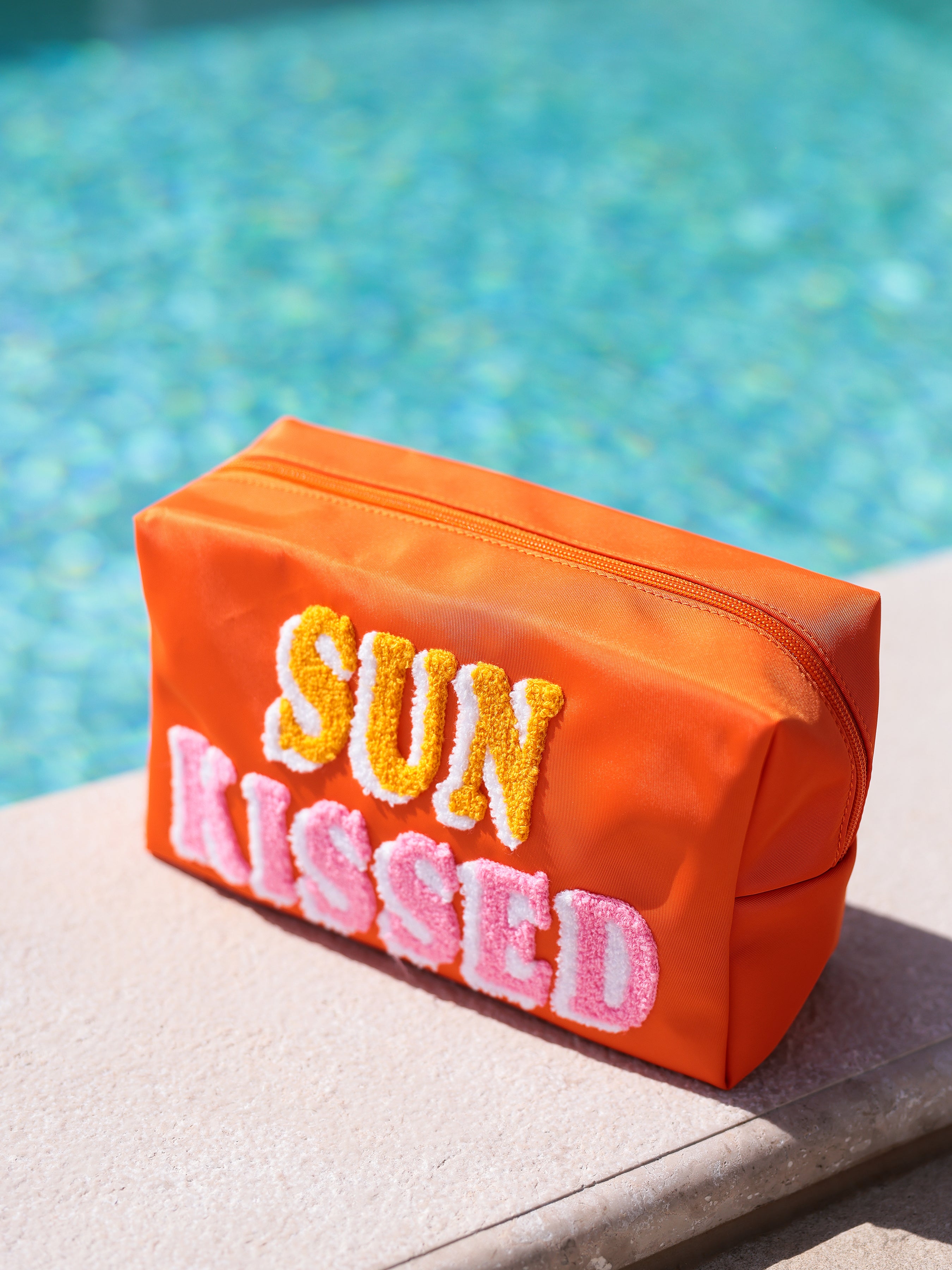 Shiraleah "Sun Kissed" Large Zip Pouch, Orange