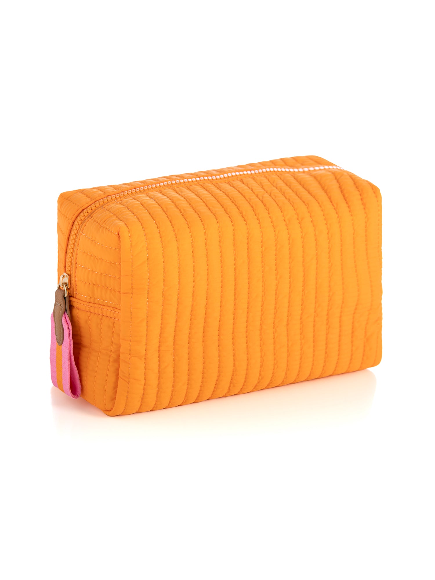 Shiraleah Ezra Large Boxy Cosmetic Pouch ORANGE