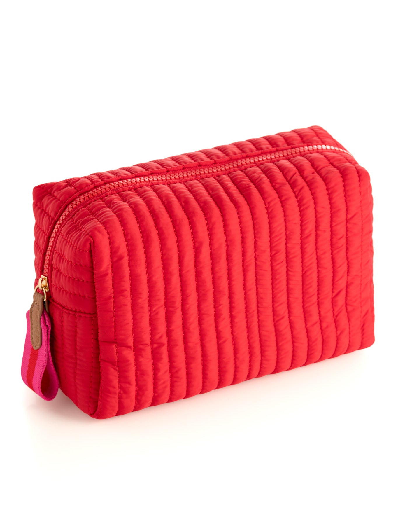 Shiraleah Ezra Large Boxy Cosmetic Pouch RED