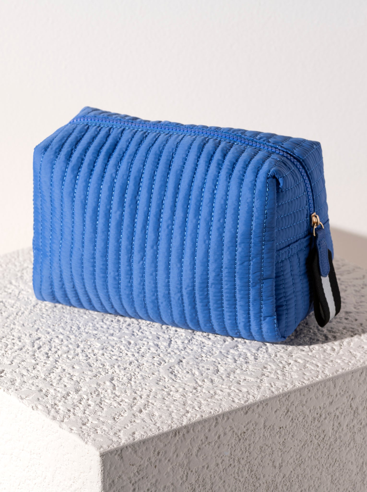 Shiraleah Ezra Large Boxy Cosmetic Pouch ULTRAMARINE