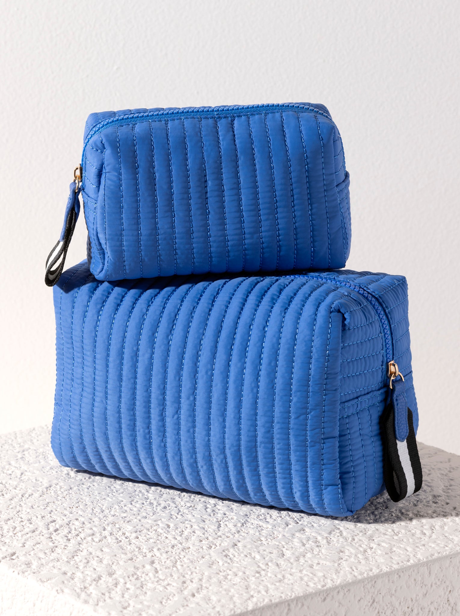 Shiraleah Ezra Large Boxy Cosmetic Pouch ULTRAMARINE