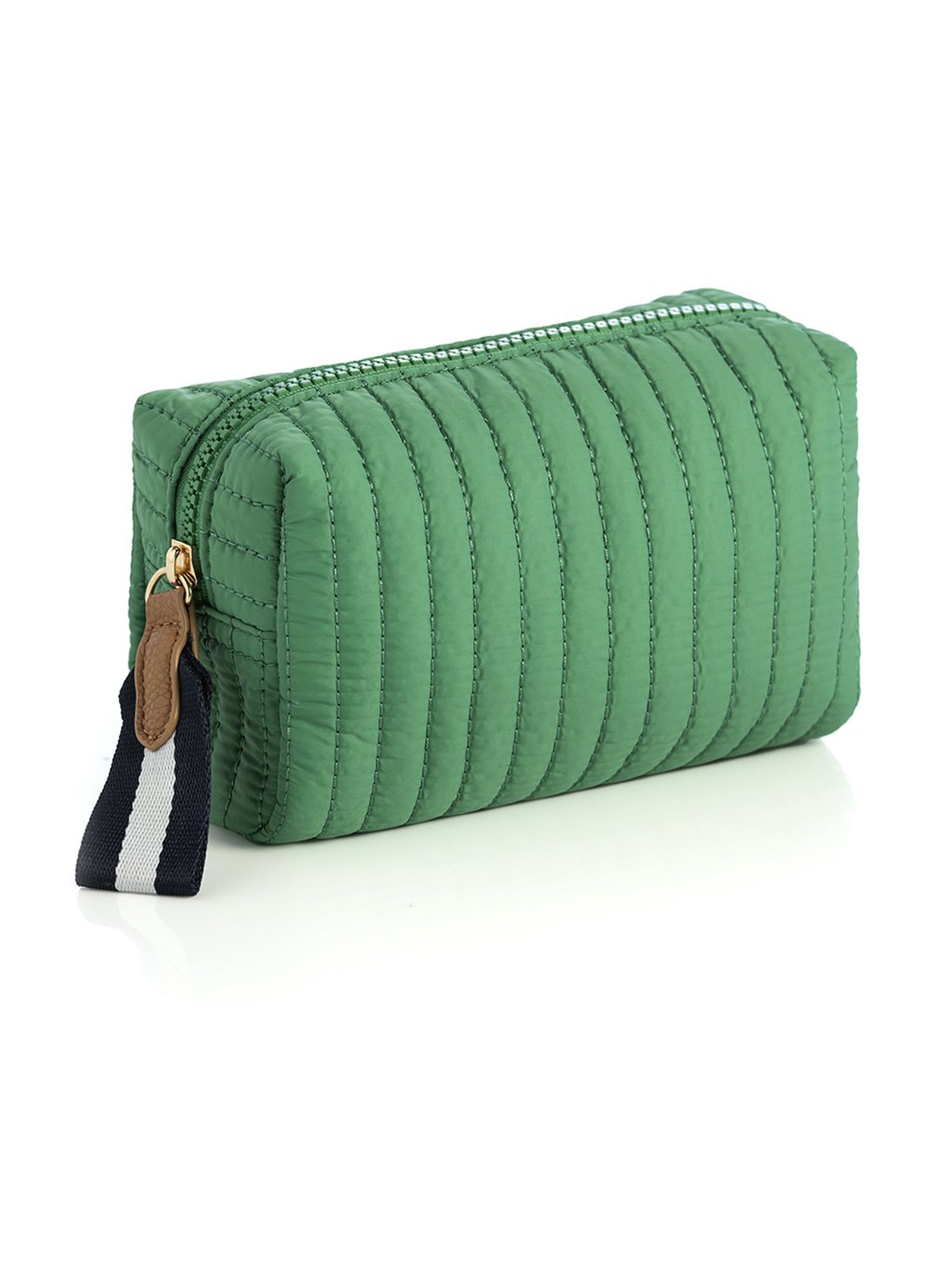 Shiraleah Ezra Small Boxy Cosmetic Pouch GREEN