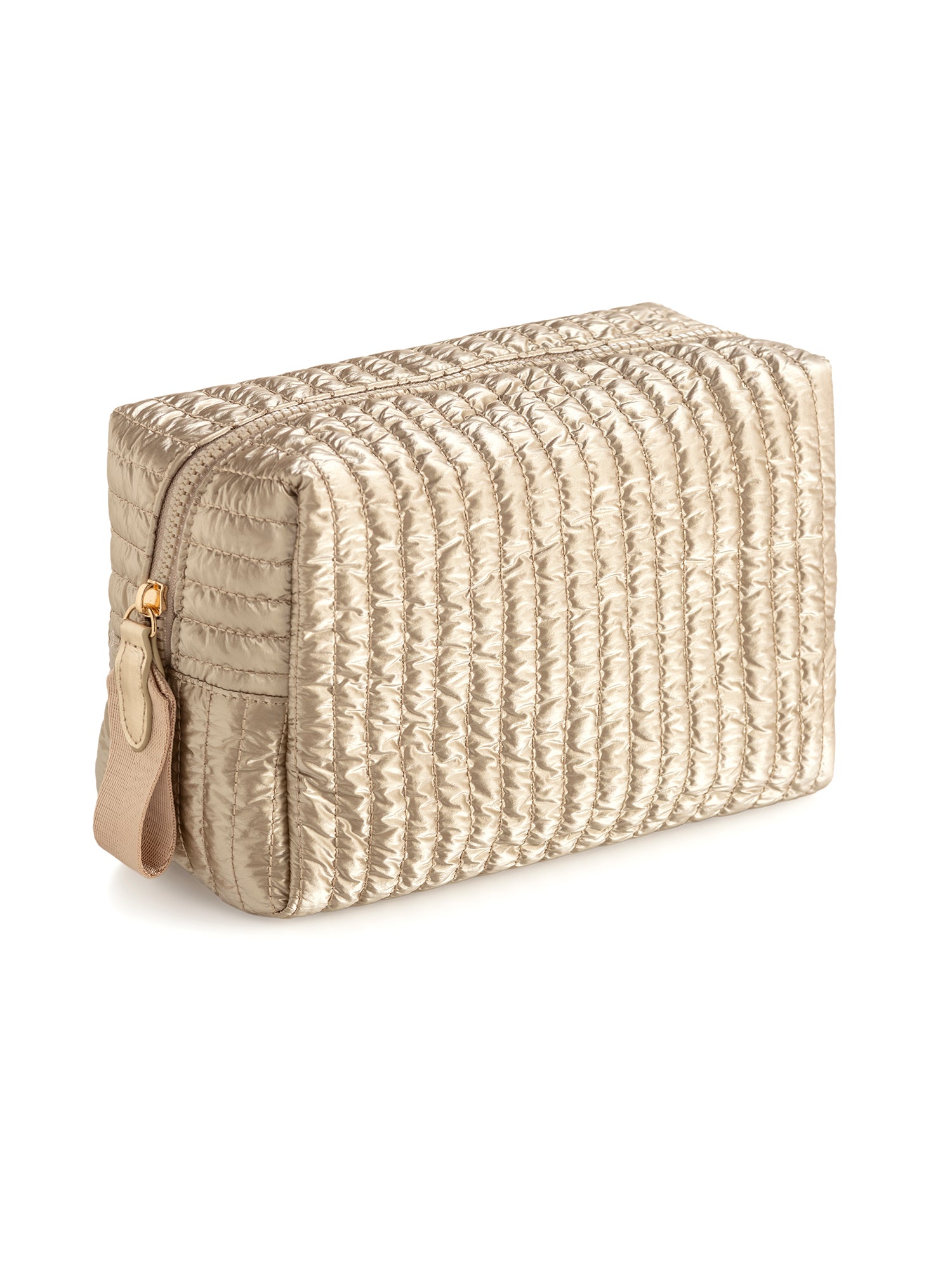 Shiraleah Logan Large Boxy Cosmetic Pouch GOLD