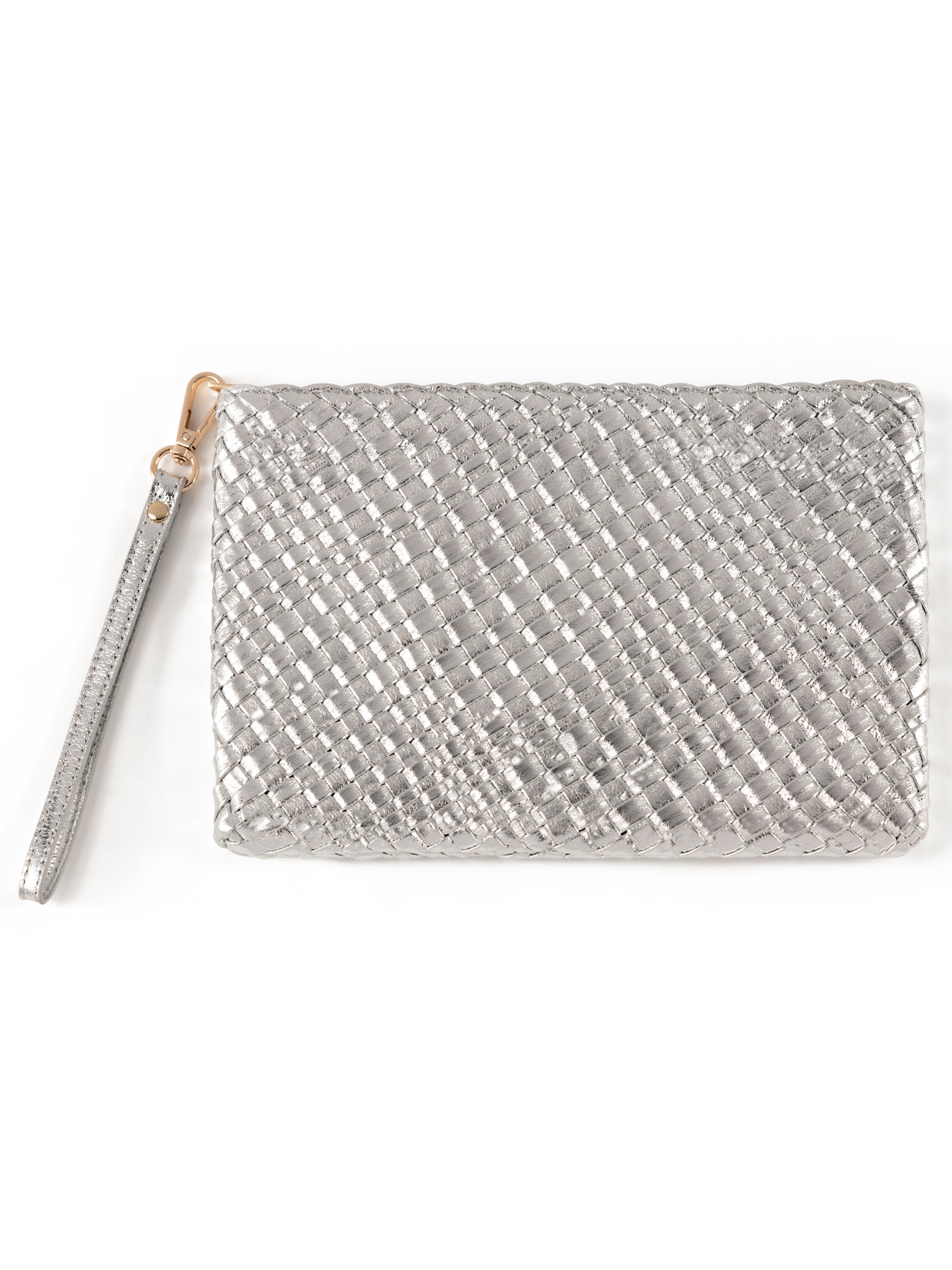 Shiraleah Blythe Zip Wristlet, Platinum