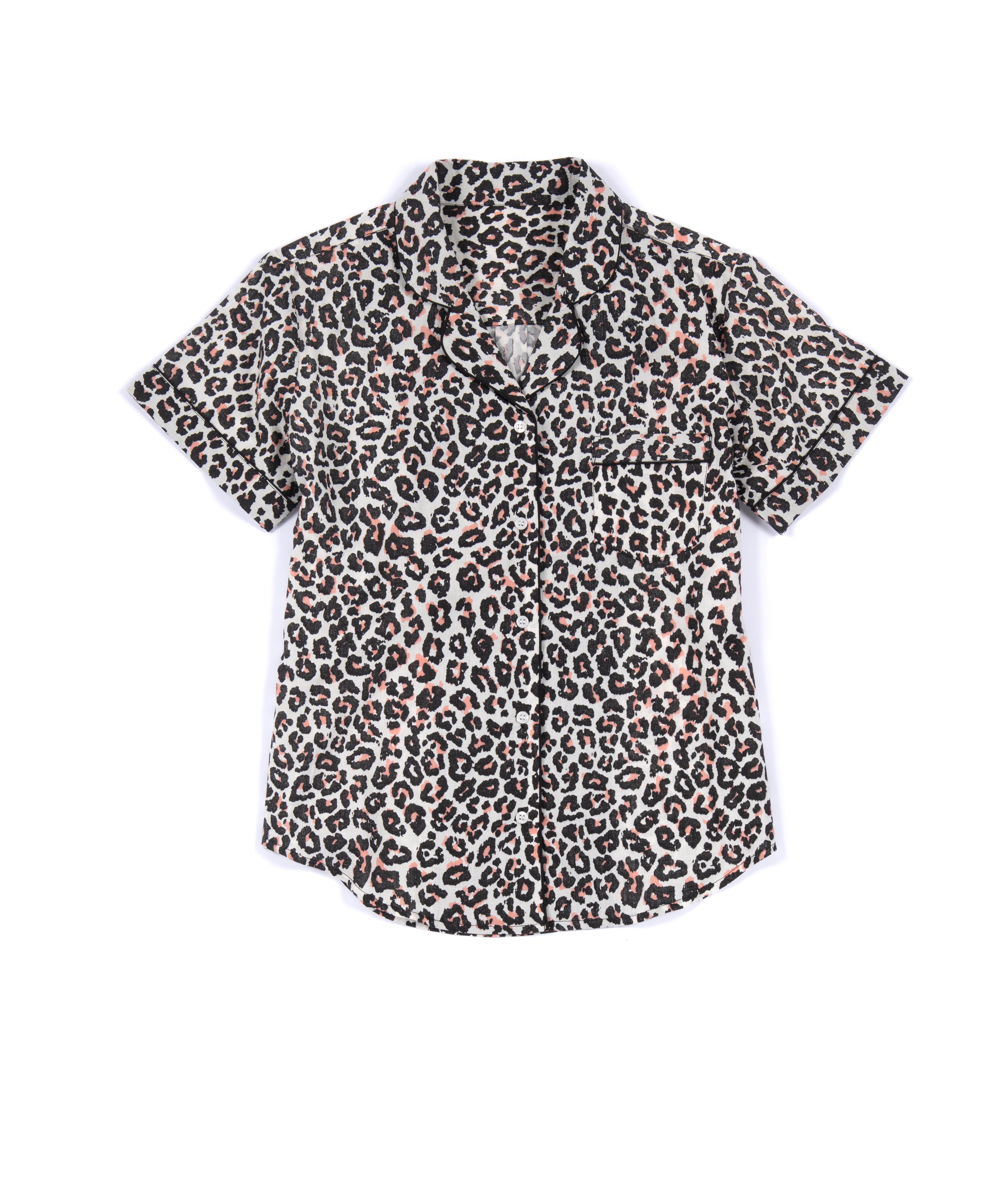 Shiraleah Jerry Animal Print Pj Set, Black - FINAL SALE ONLY