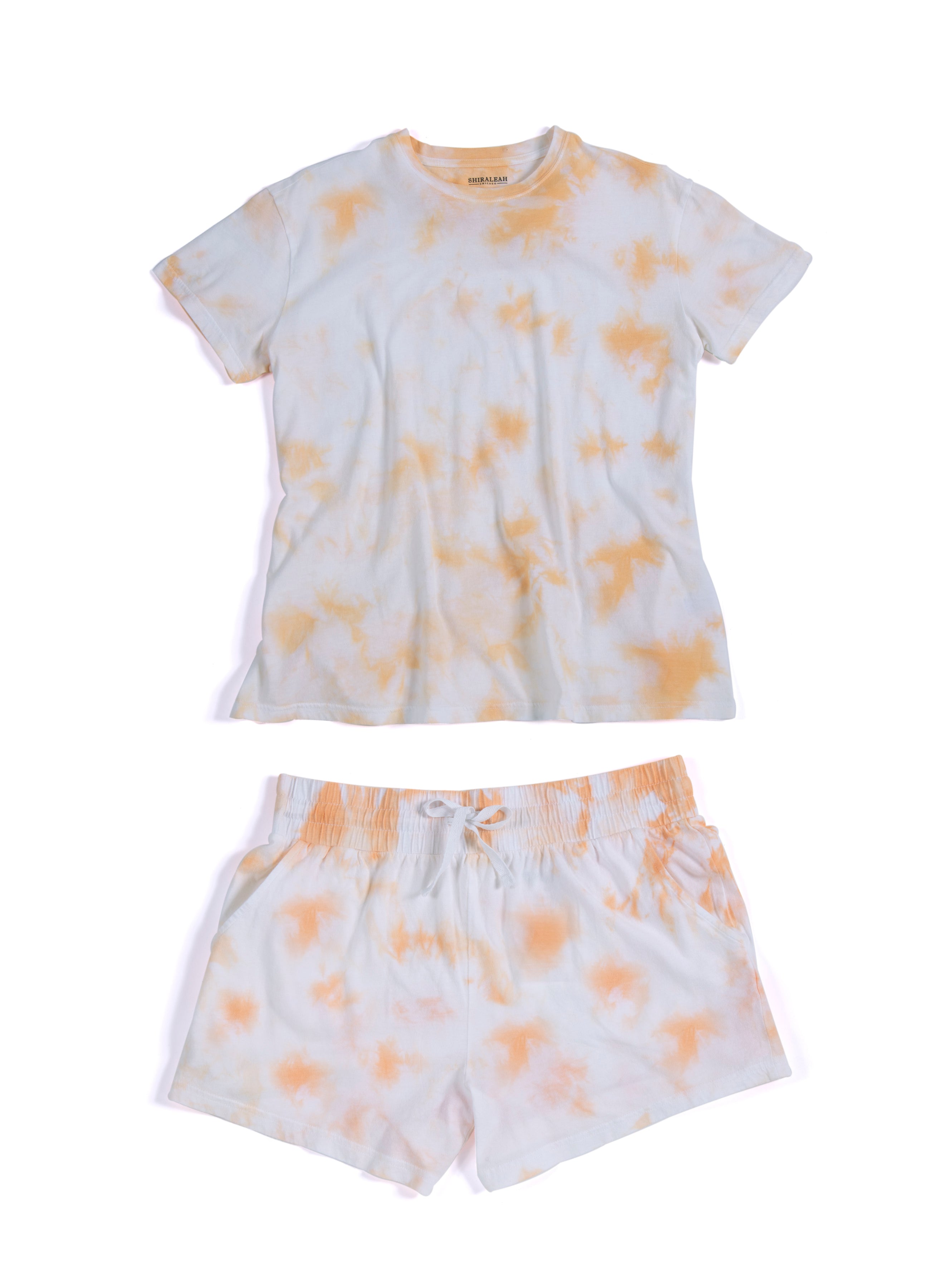 Jamie Tie Dye T-Shirt And Shorts Set, Sherbet