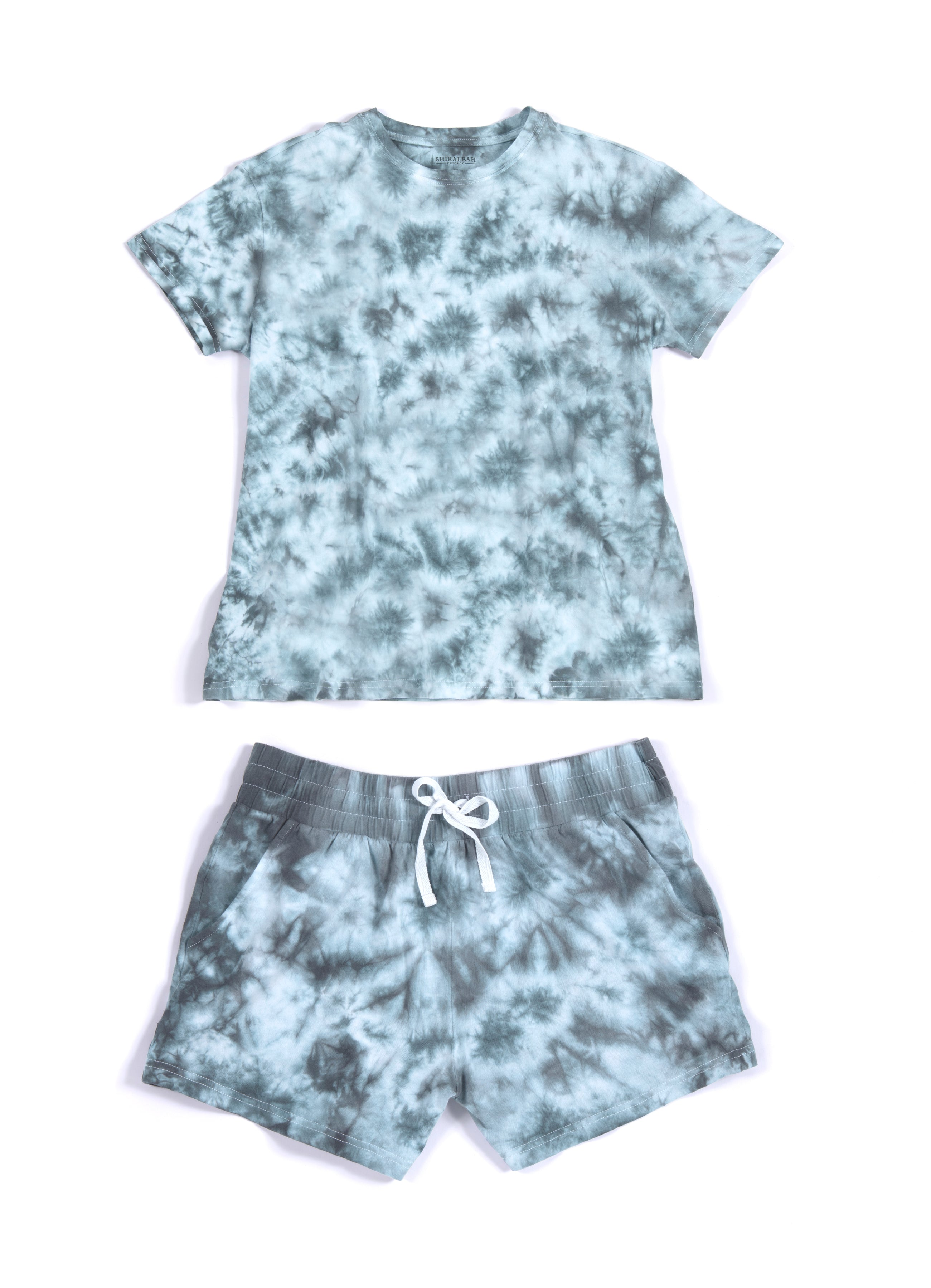 Jamie Tie Dye T-Shirt And Shorts Set, Grey