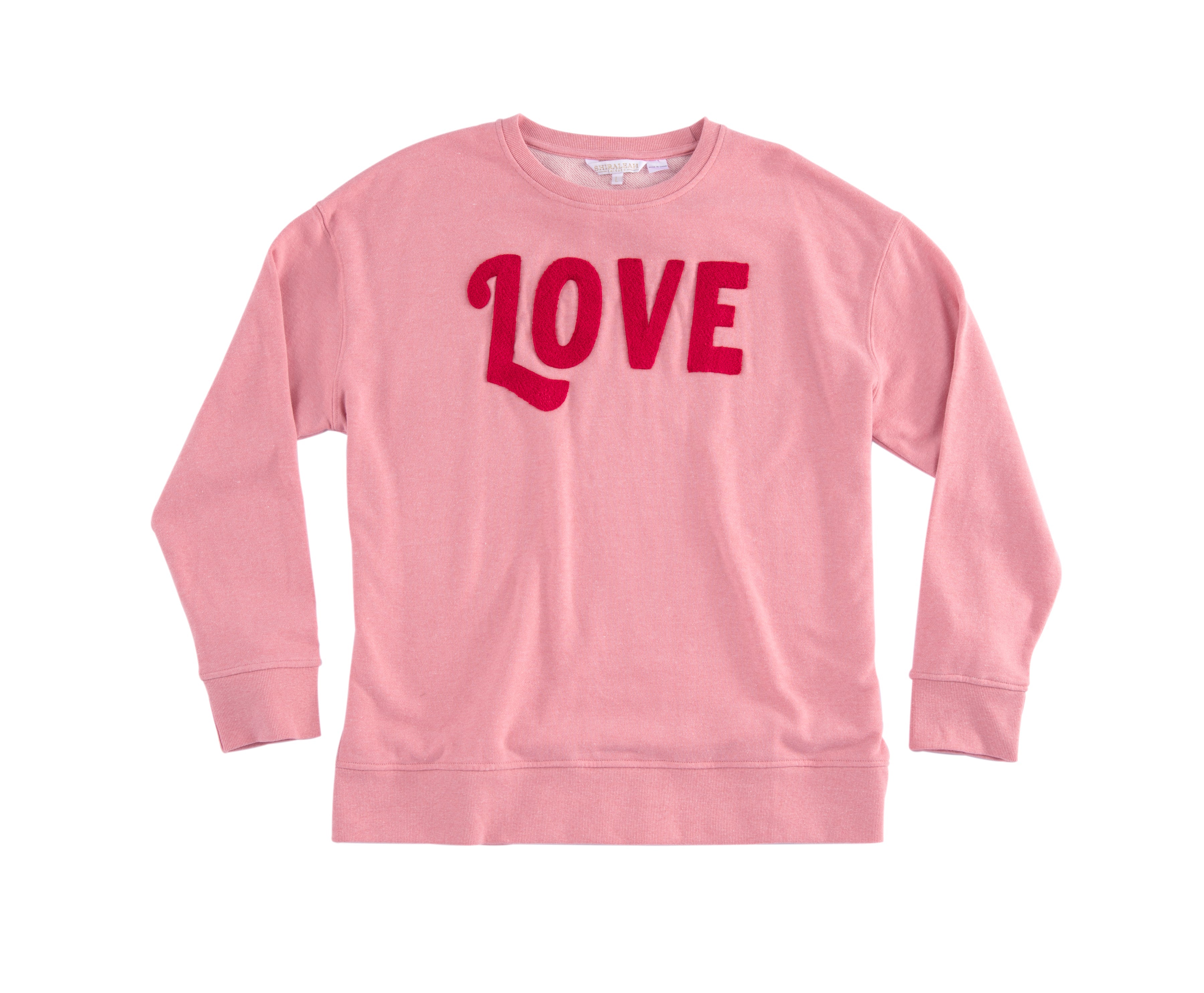 Shiraleah "Love" Sweatshirt, Pink