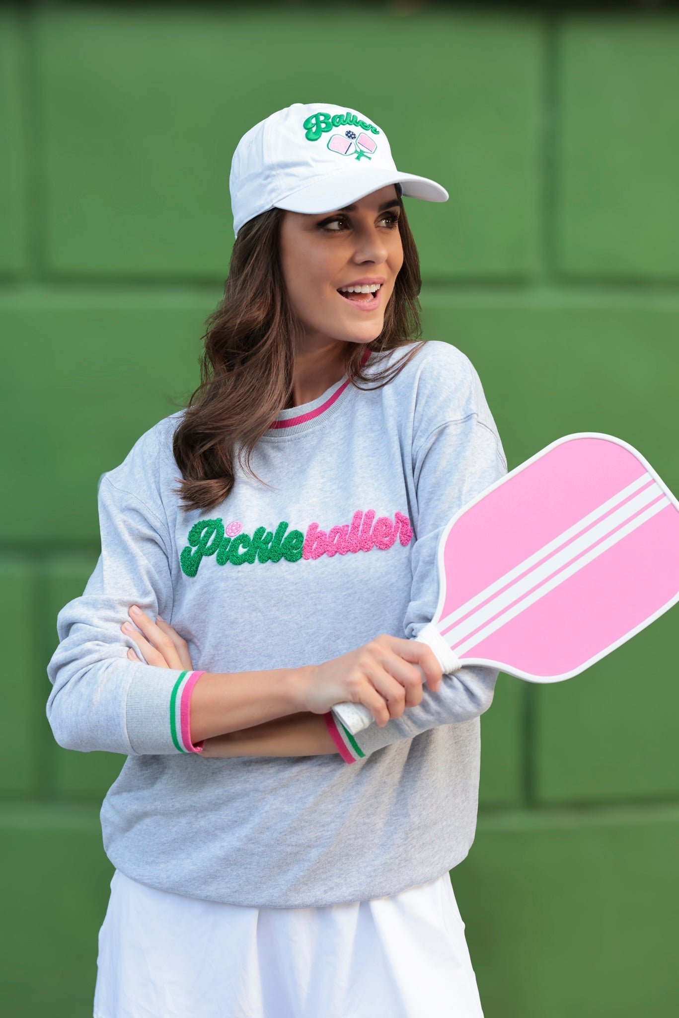 Shiraleah "Pickleballer" Sweatshirt, Grey