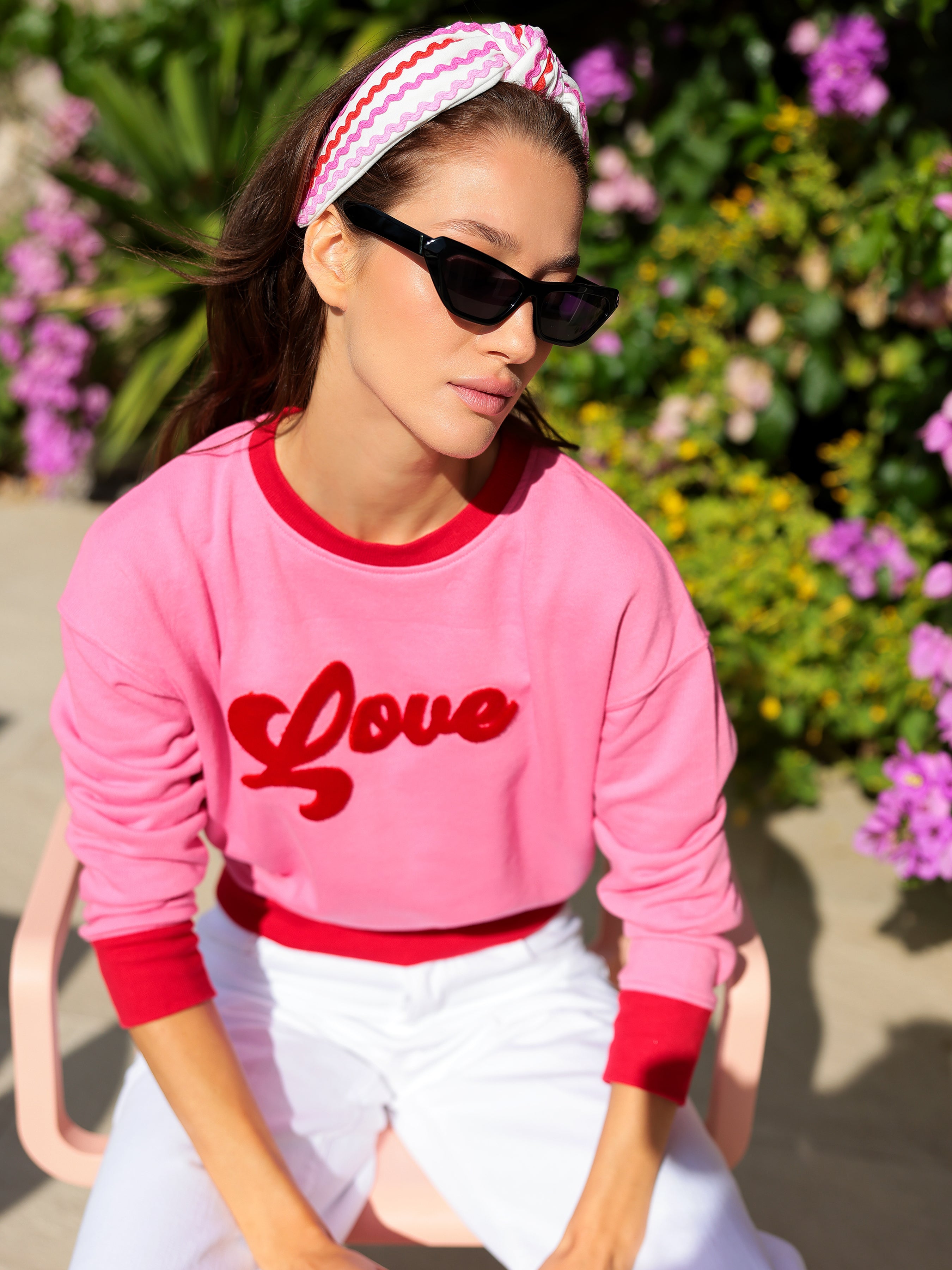 Shiraleah "Love" Sweatshirt, Pink