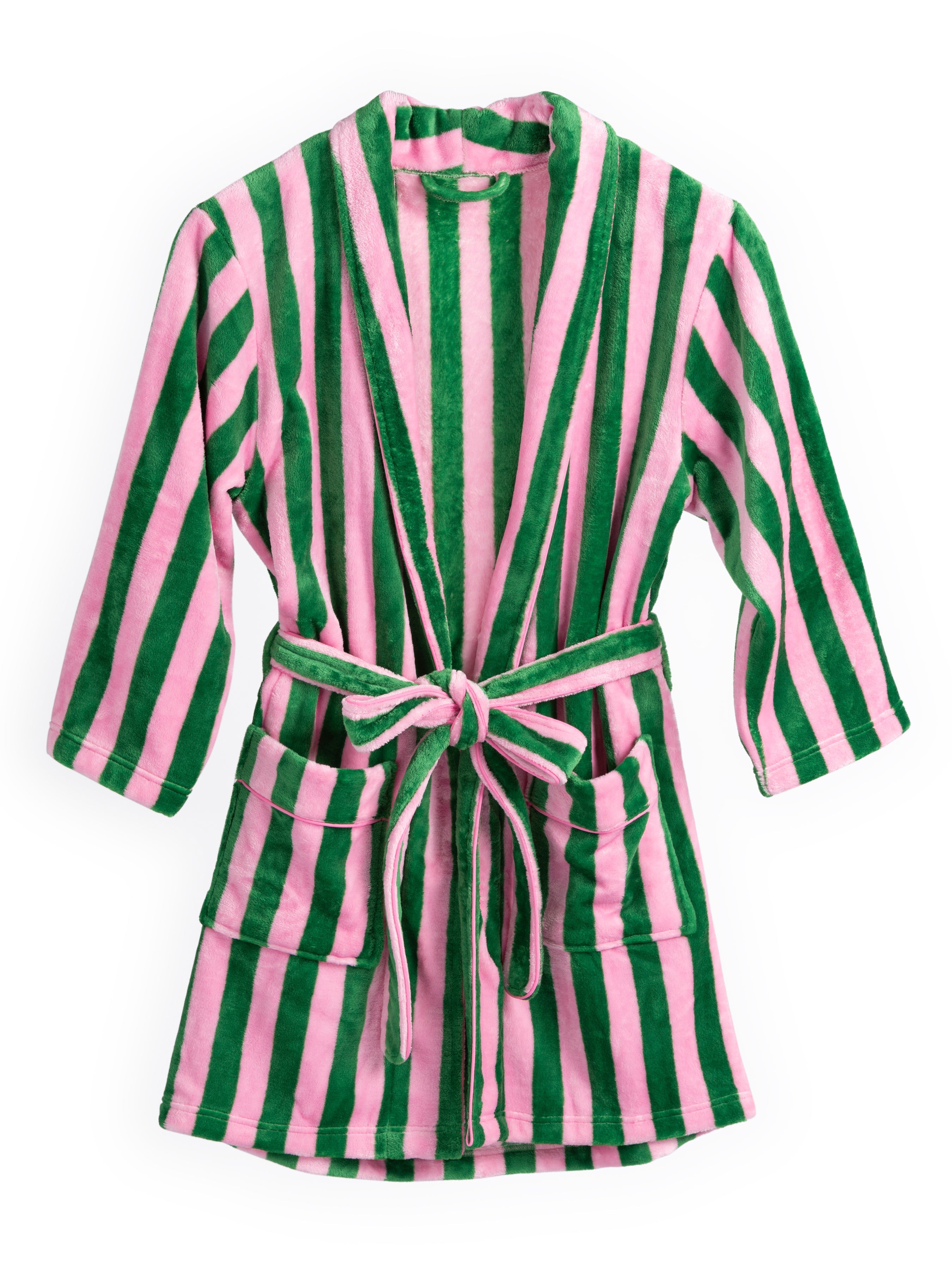 Shiraleah Assorted Set of 2 Felicity Stripe Robes, Green