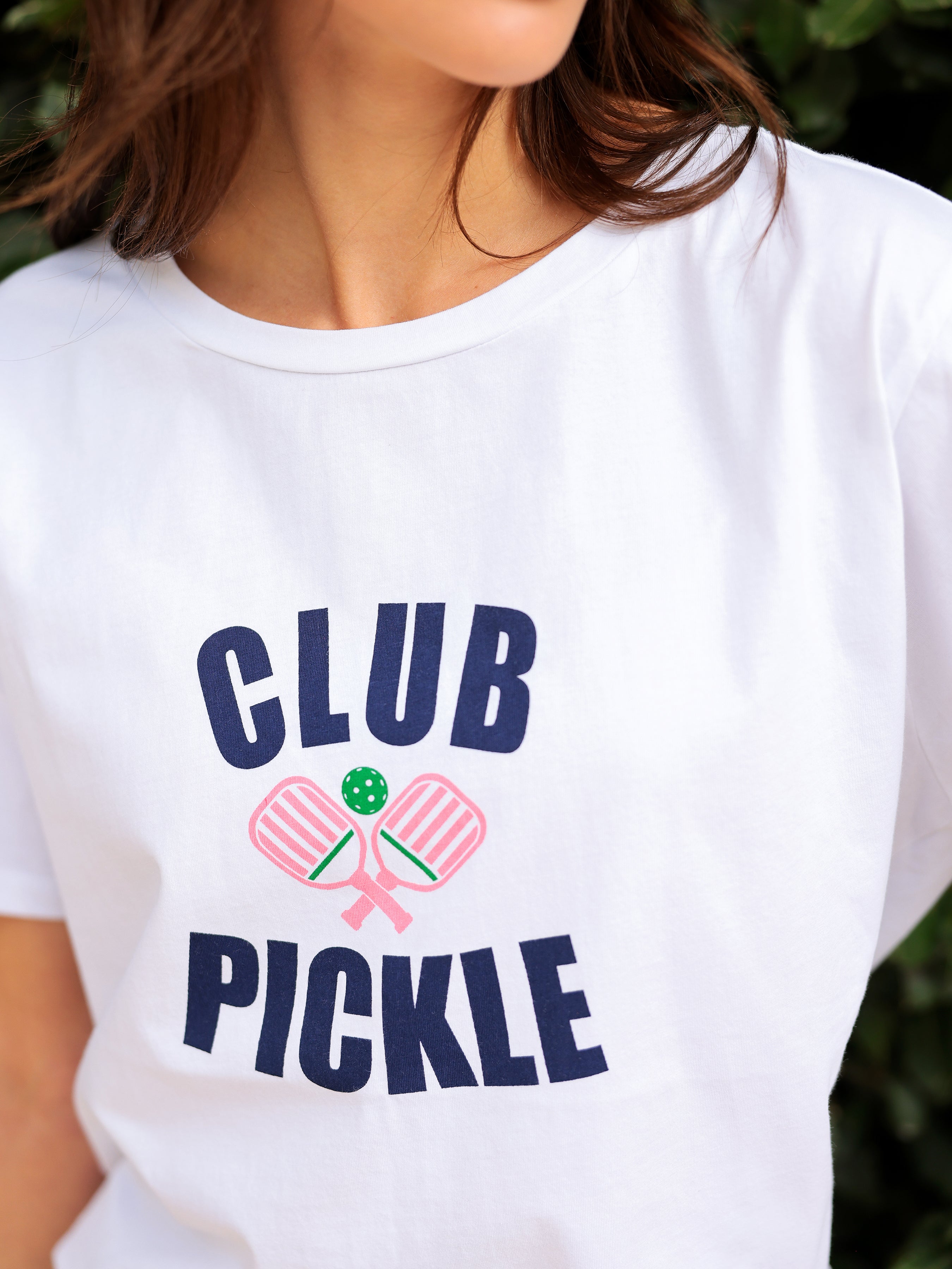 Shiraleah "Club Pickle" T-Shirt, White