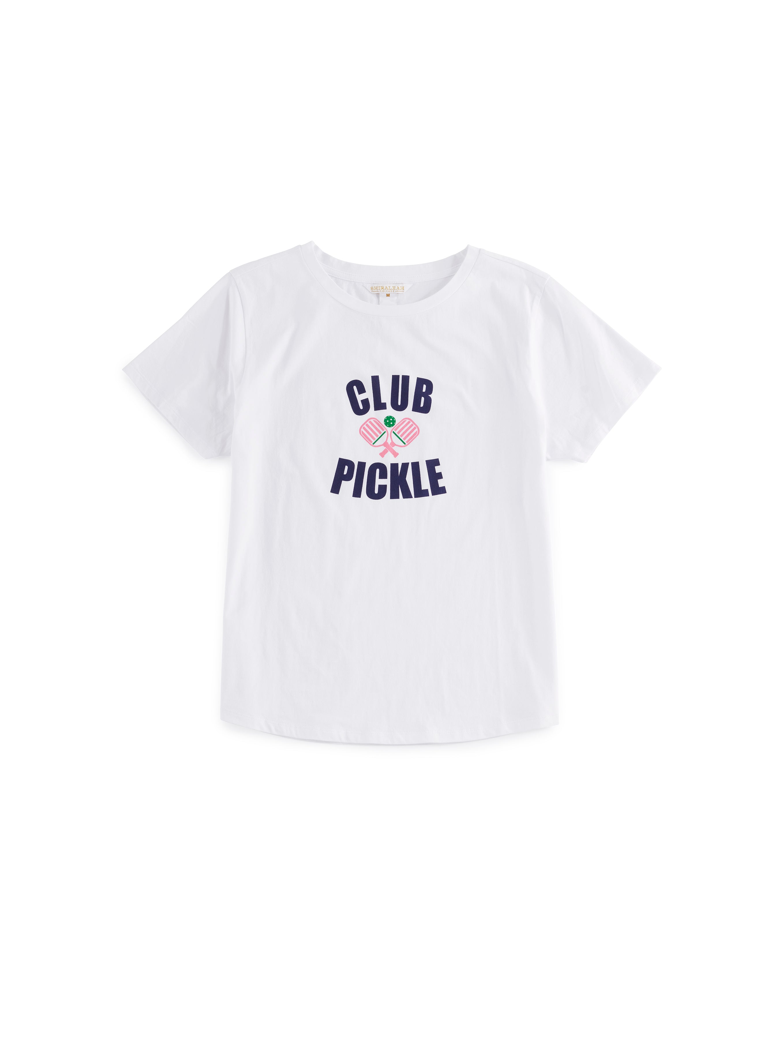 Shiraleah "Club Pickle" T-Shirt, White EXTRA LARGE