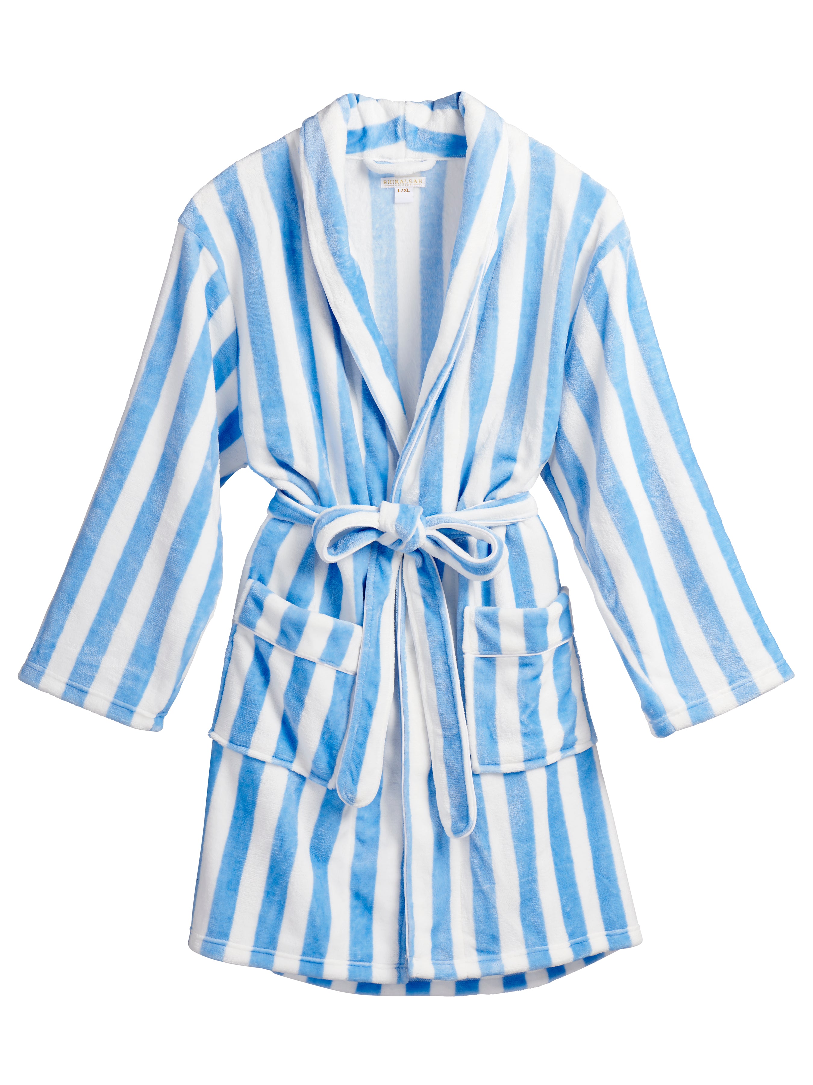 Shiraleah Helena Stripe Robe, Sky L/XL