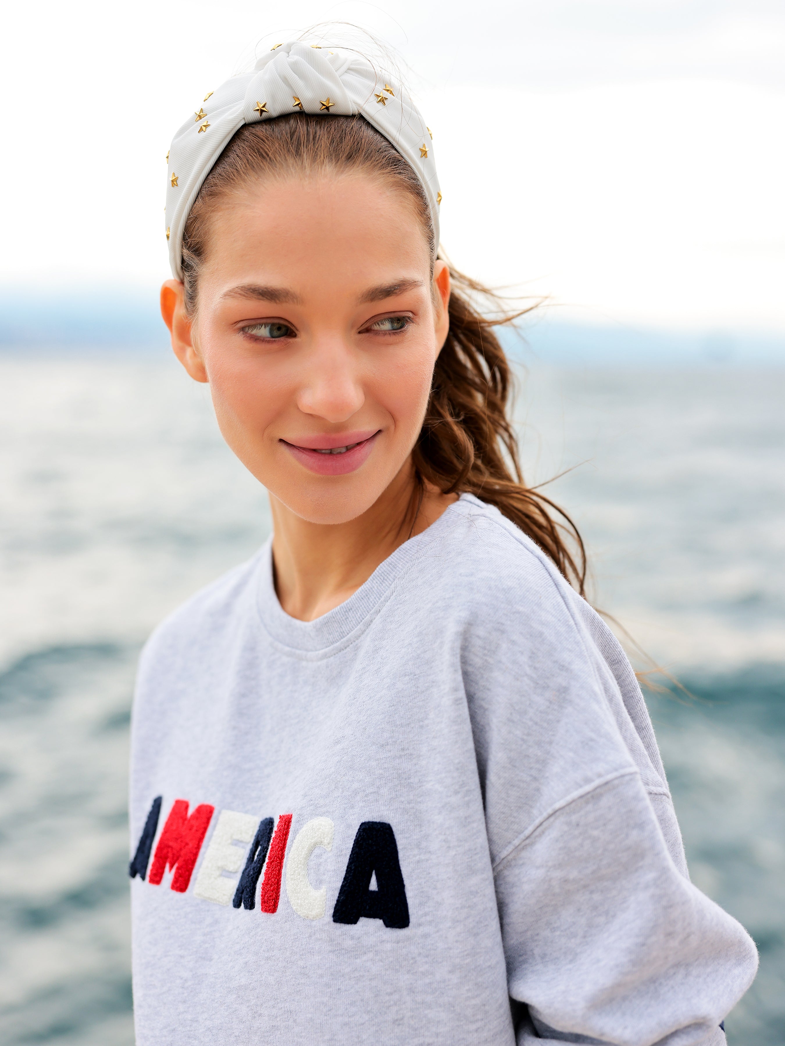 Shiraleah "America" Sweatshirt, Grey