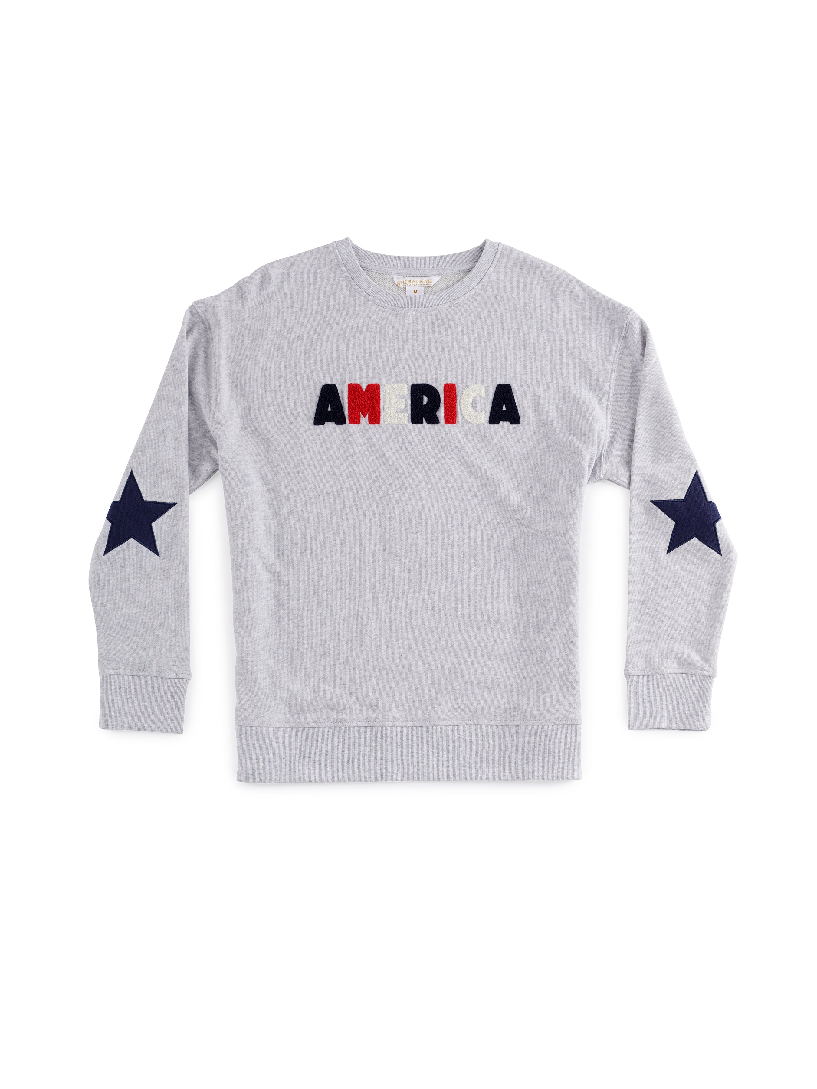 Shiraleah "America" Sweatshirt, Grey EXTRA LARGE