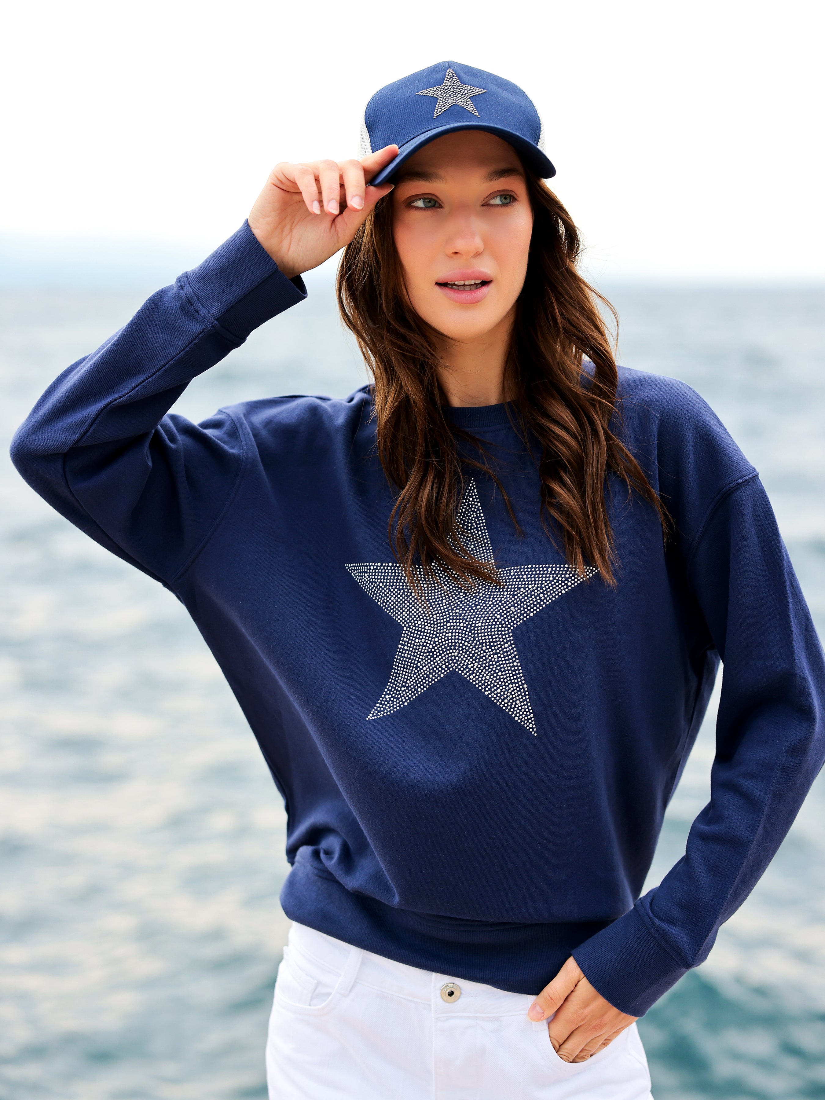 Shiraleah Star Sweatshirt, Navy