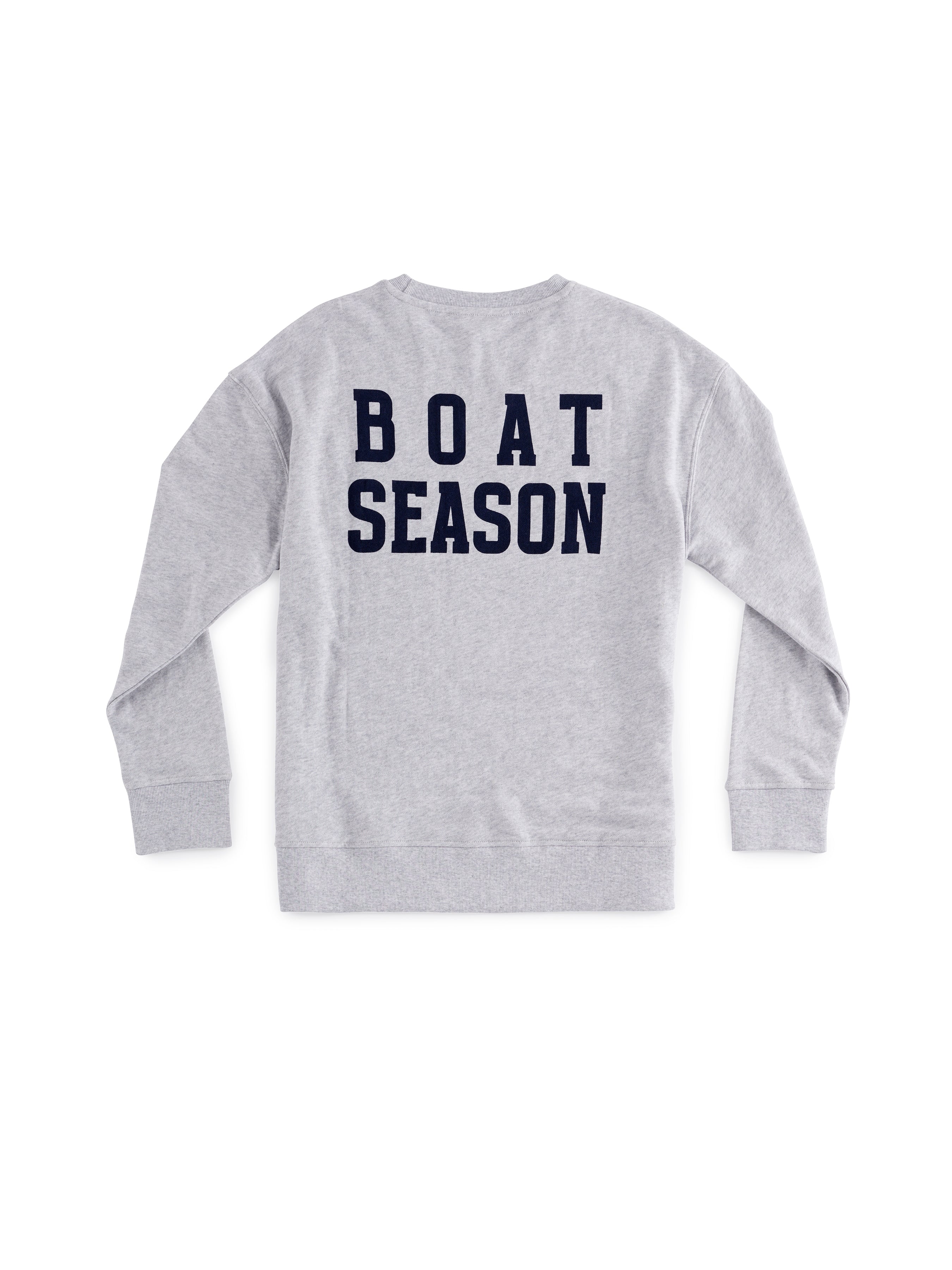 Shiraleah "Boat Season" Sweatshirt, Grey EXTRA LARGE