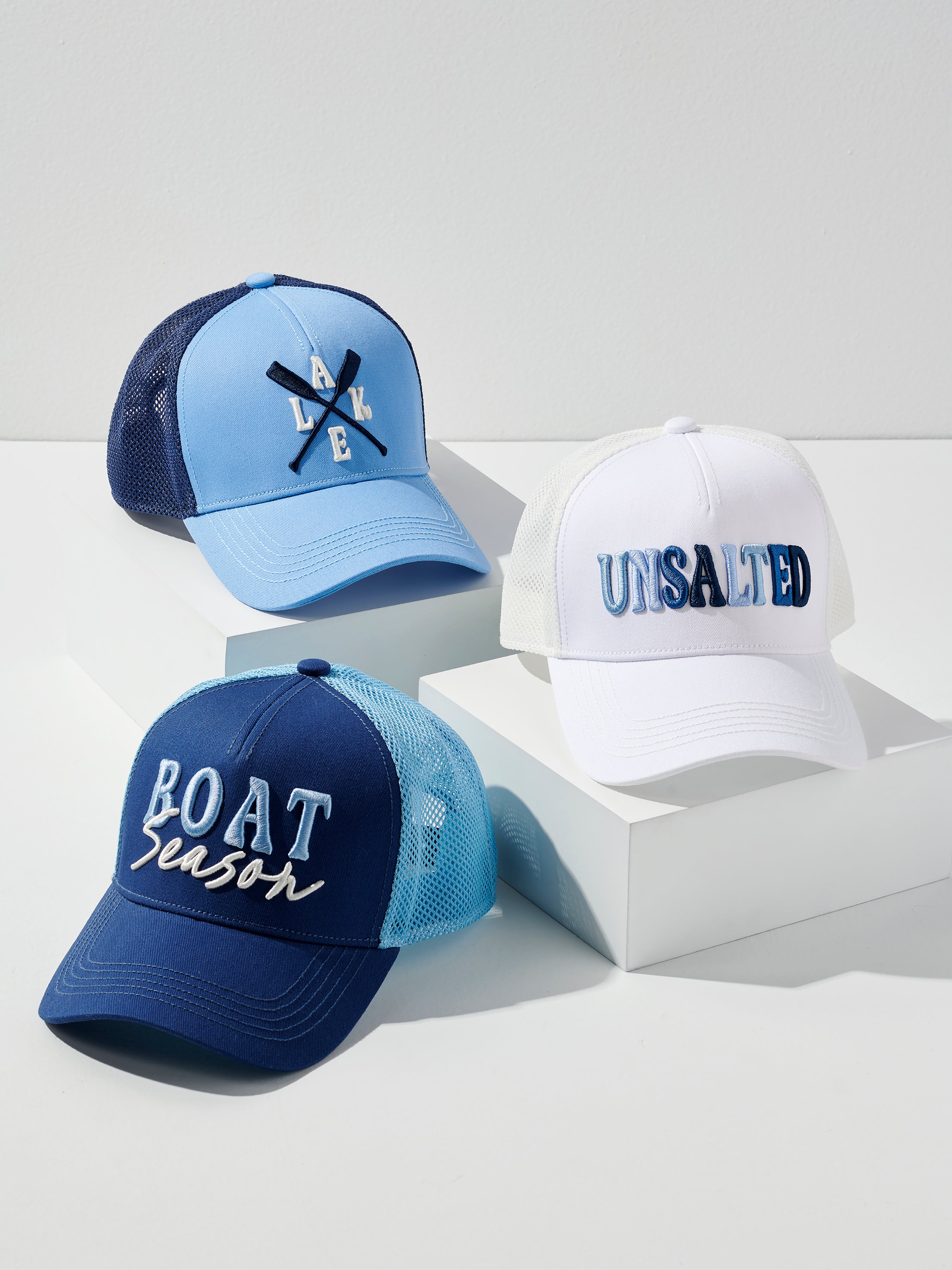 Shiraleah "Unsalted" Trucker Hat, White