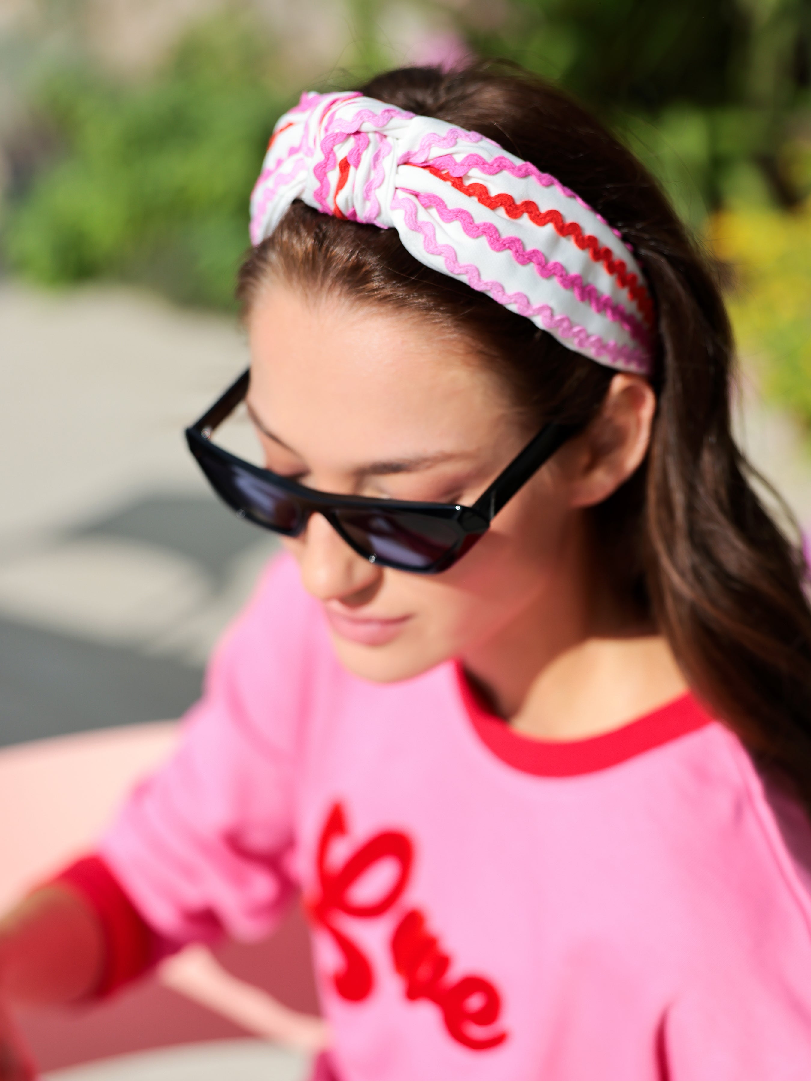 Shiraleah Ric Rac Knotted Headband PINK