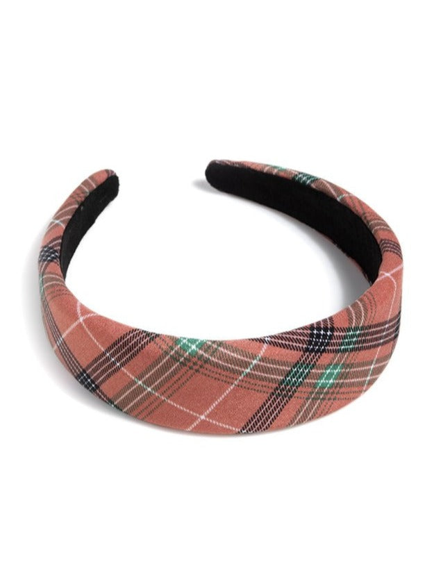 Shiraleah Plaid Headband, Rose