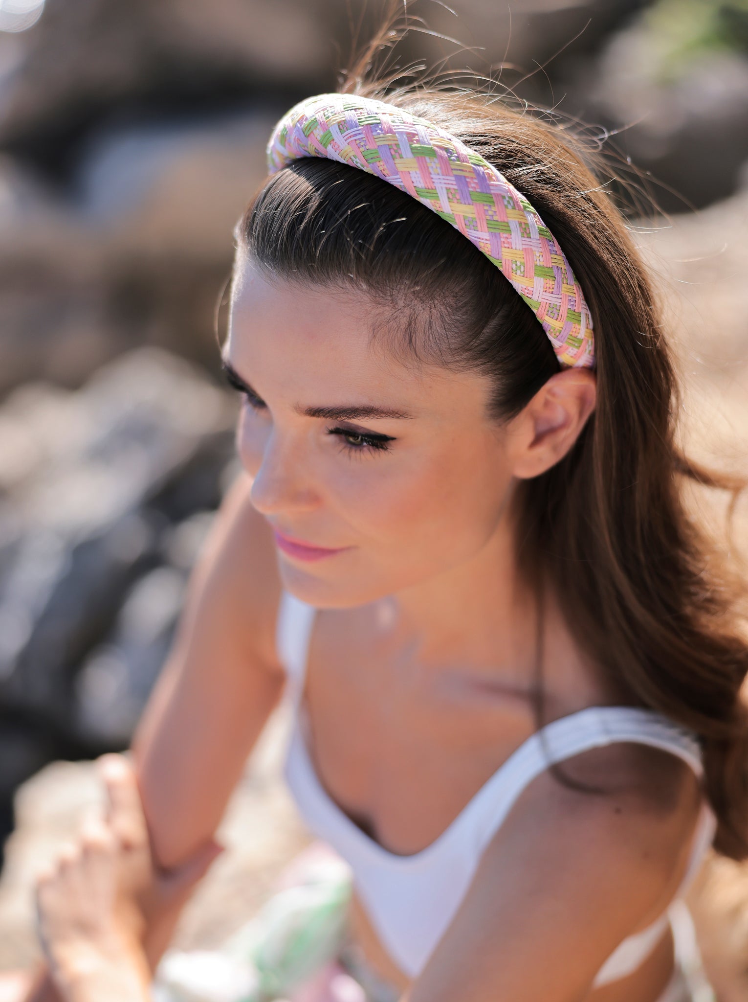 Shiraleah Padded Straw Headband, Multi - FINAL SALE ONLY