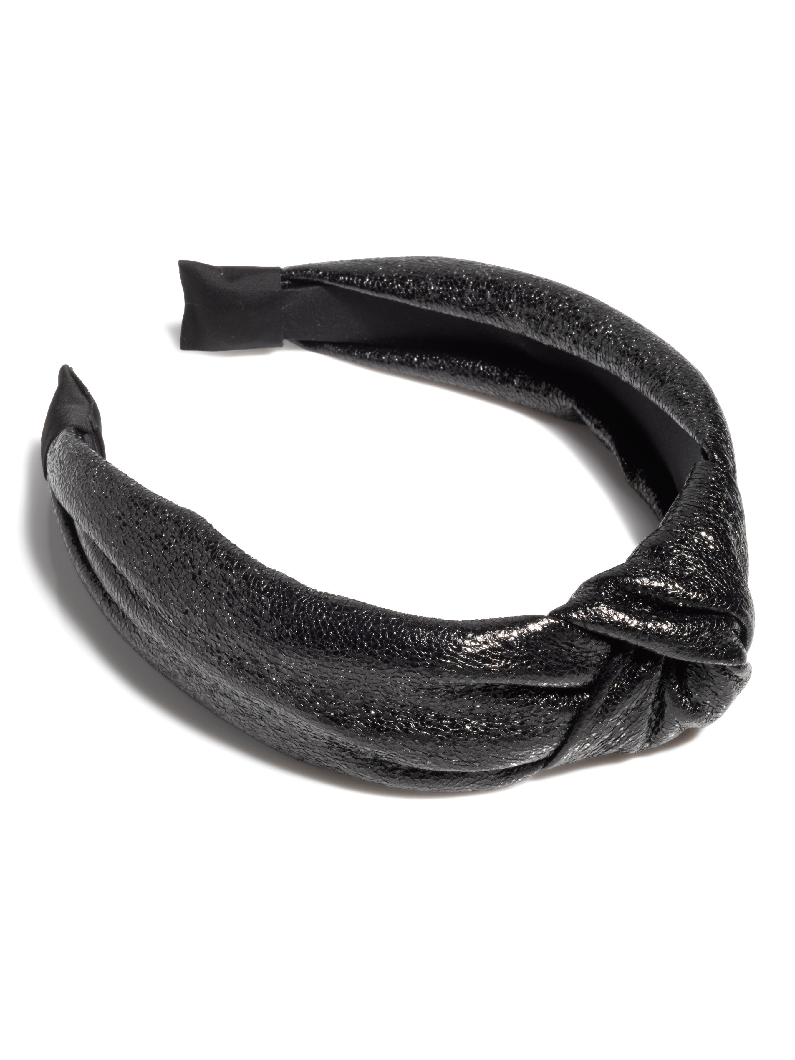 Shiraleah Metallic Knotted Headband, Black